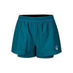 Quiet Please Tennis apparel Quiet Please Create Rematch 2in1 Shorts Women-Petrol,White