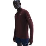 Nike Clothing Nike Stride Half-Zip Longsleeve Running shirt Men-dark red, silver