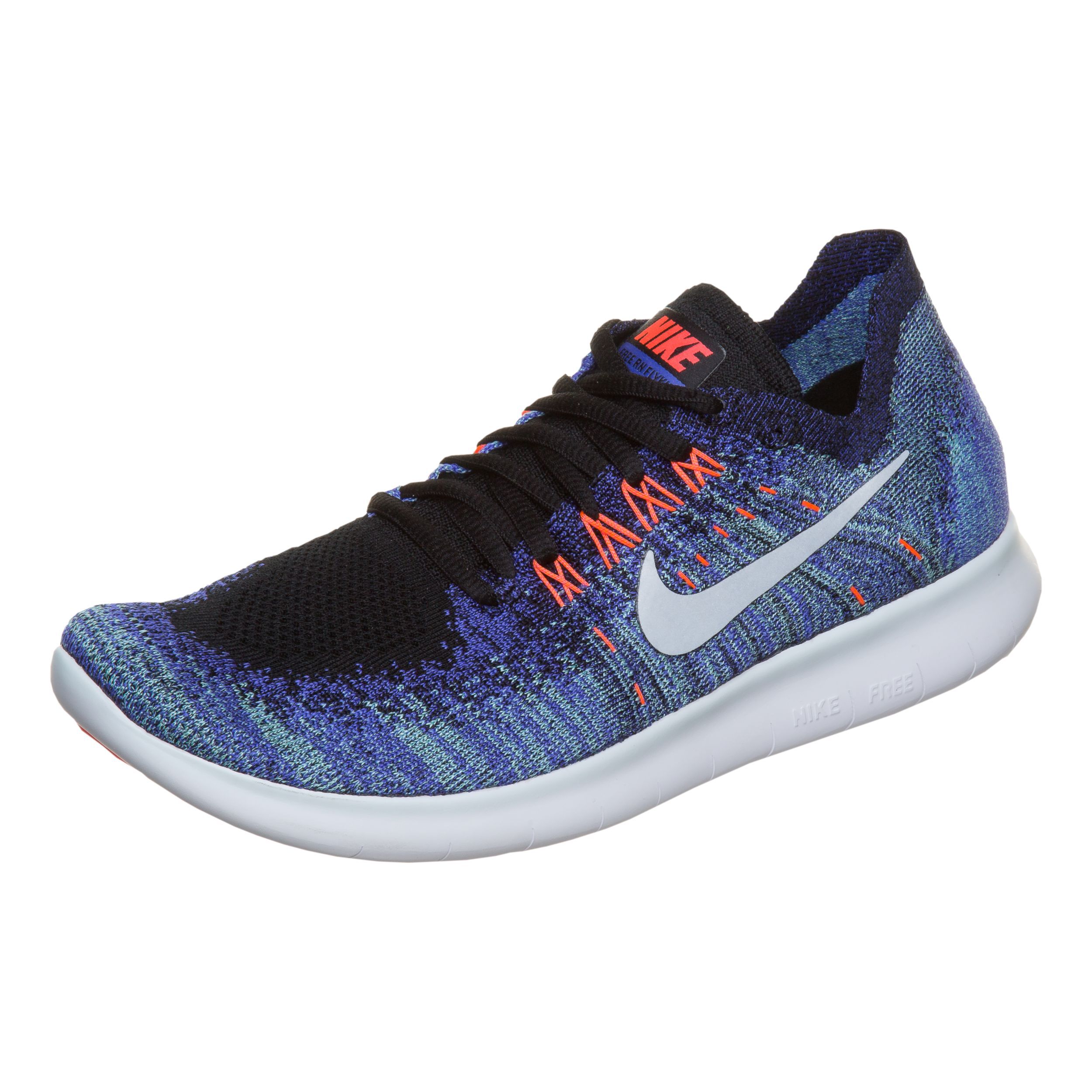 Free Run Flyknit 2017 Fitness Shoe Women Black Blue