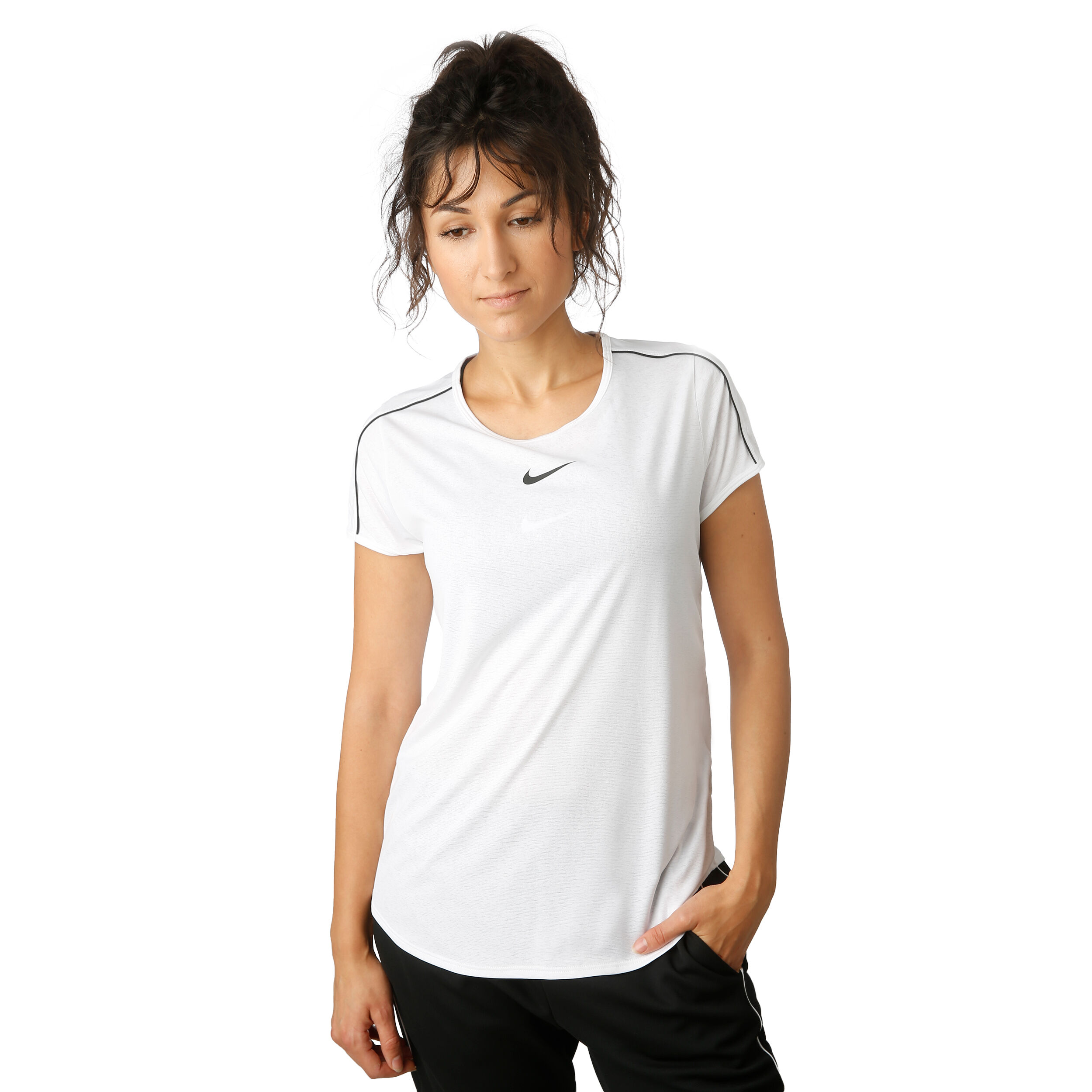 Nike court dry shirt dames on sale