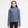 Dri-Fit Half-Zip Long sleeve Girls - blue grey, white