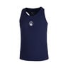 Racerback Tank Top Girls-Dark Blue,White