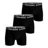 Stretch Boxer Shorts 3 Pack Men-Black