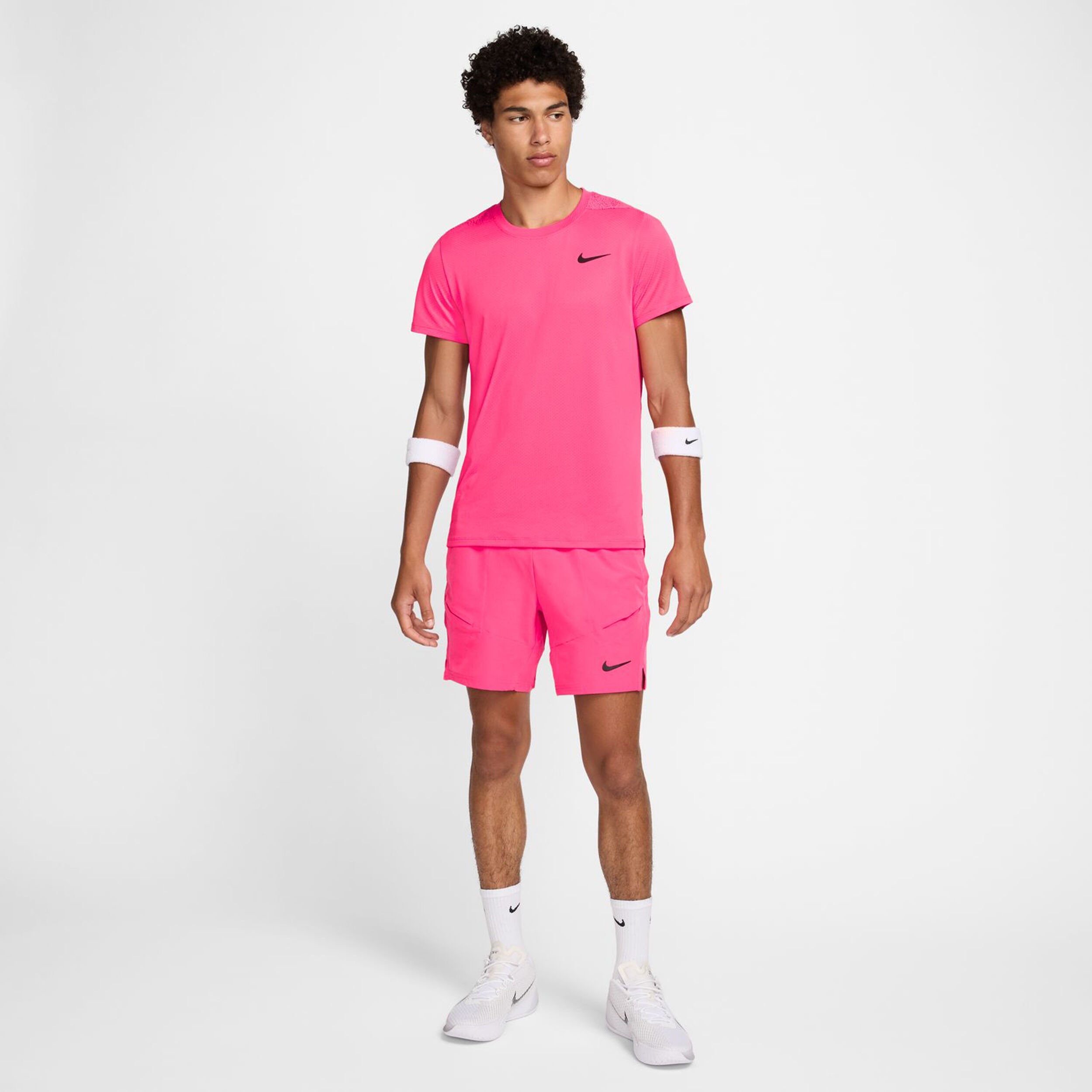 Neon pink nike top best sale