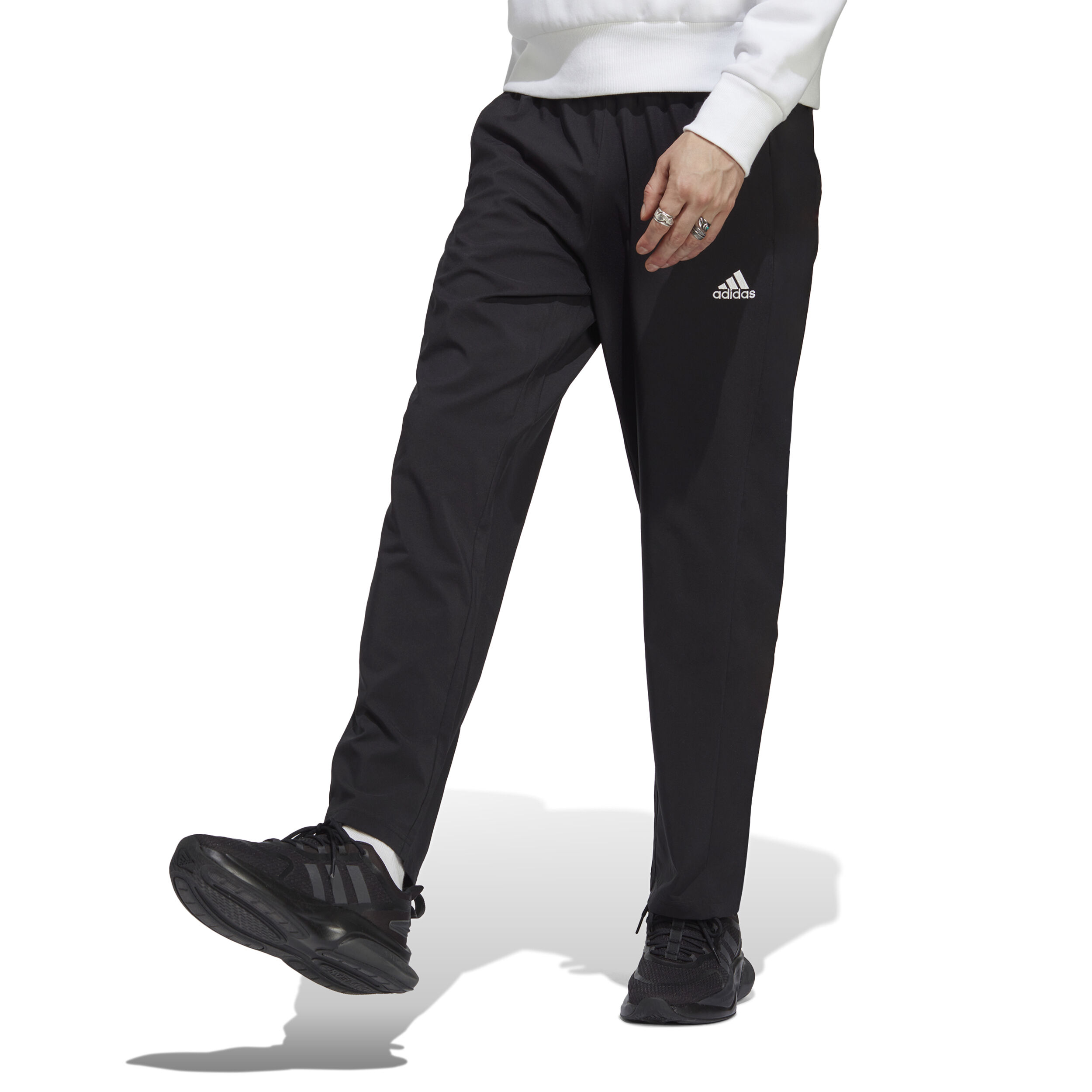 Essentials AEROREADY Embroidered Small Logo Training Pants Men Black White