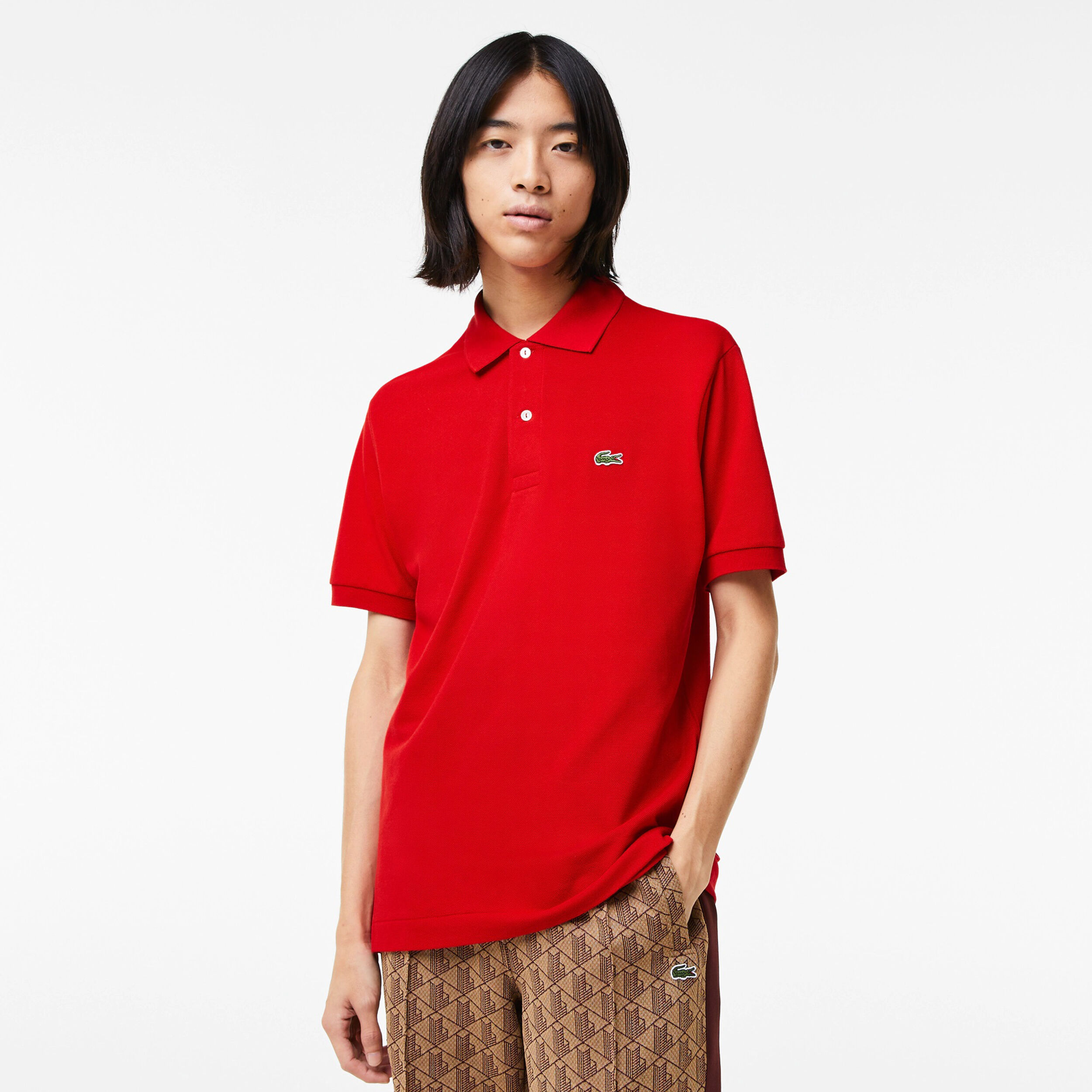 Mens red sale lacoste polo
