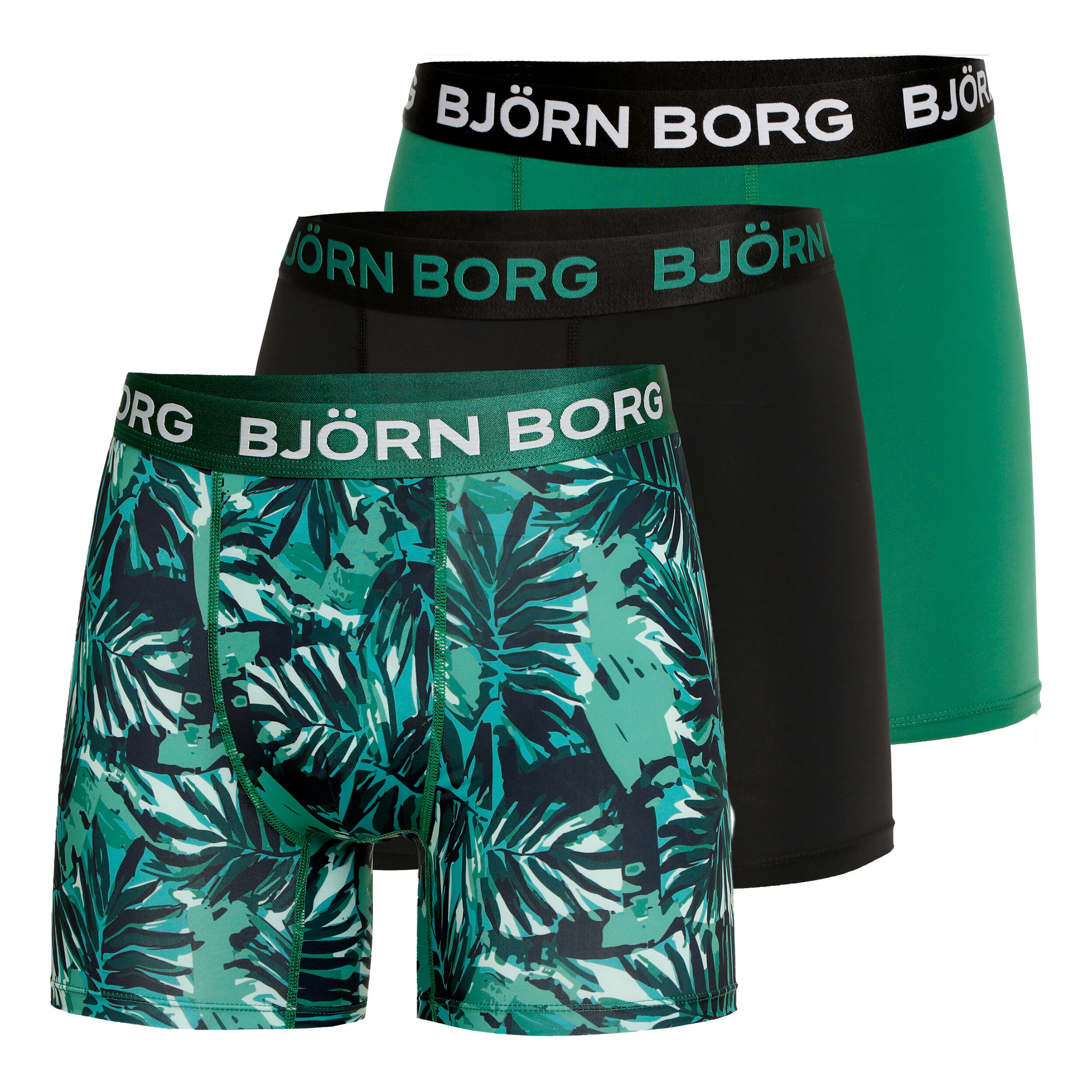 Buy Bjorn Borg Performance Boxer Shorts 3 Pack Men Green Black online Tennis Point UK