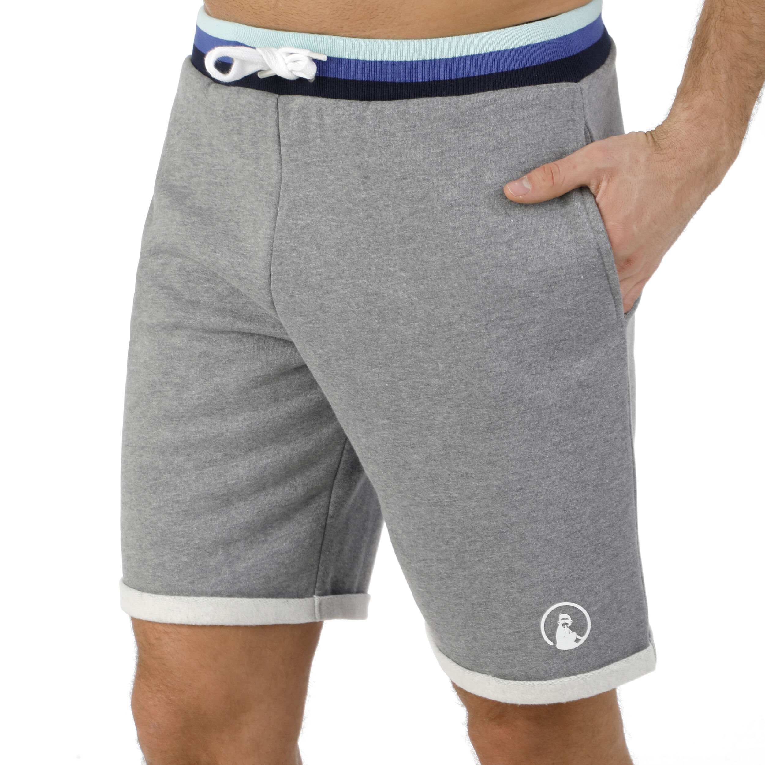 Ocean Cotton Shorts Men Grey Blue