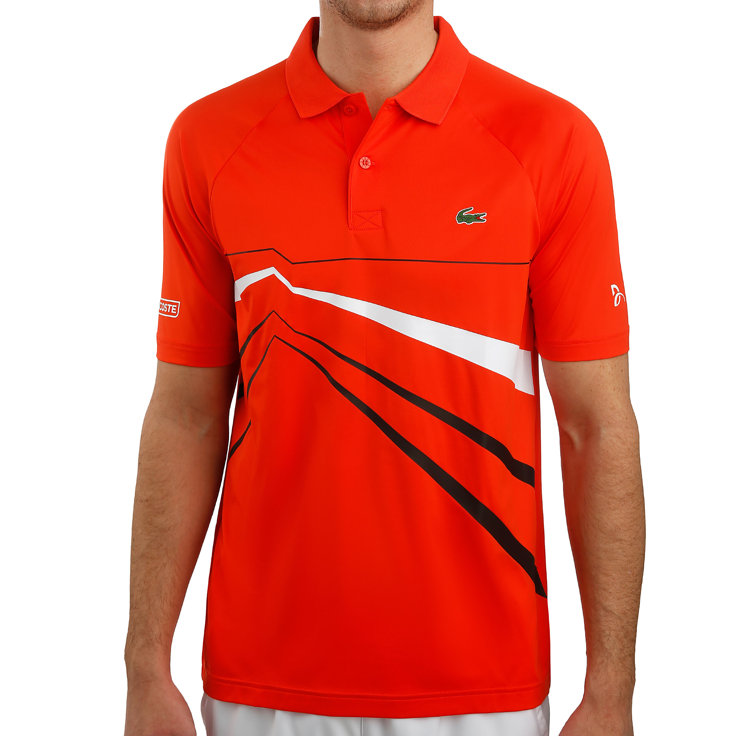 Buy Lacoste Novak Djokovic RG Polo Men Red Black online Tennis Point UK