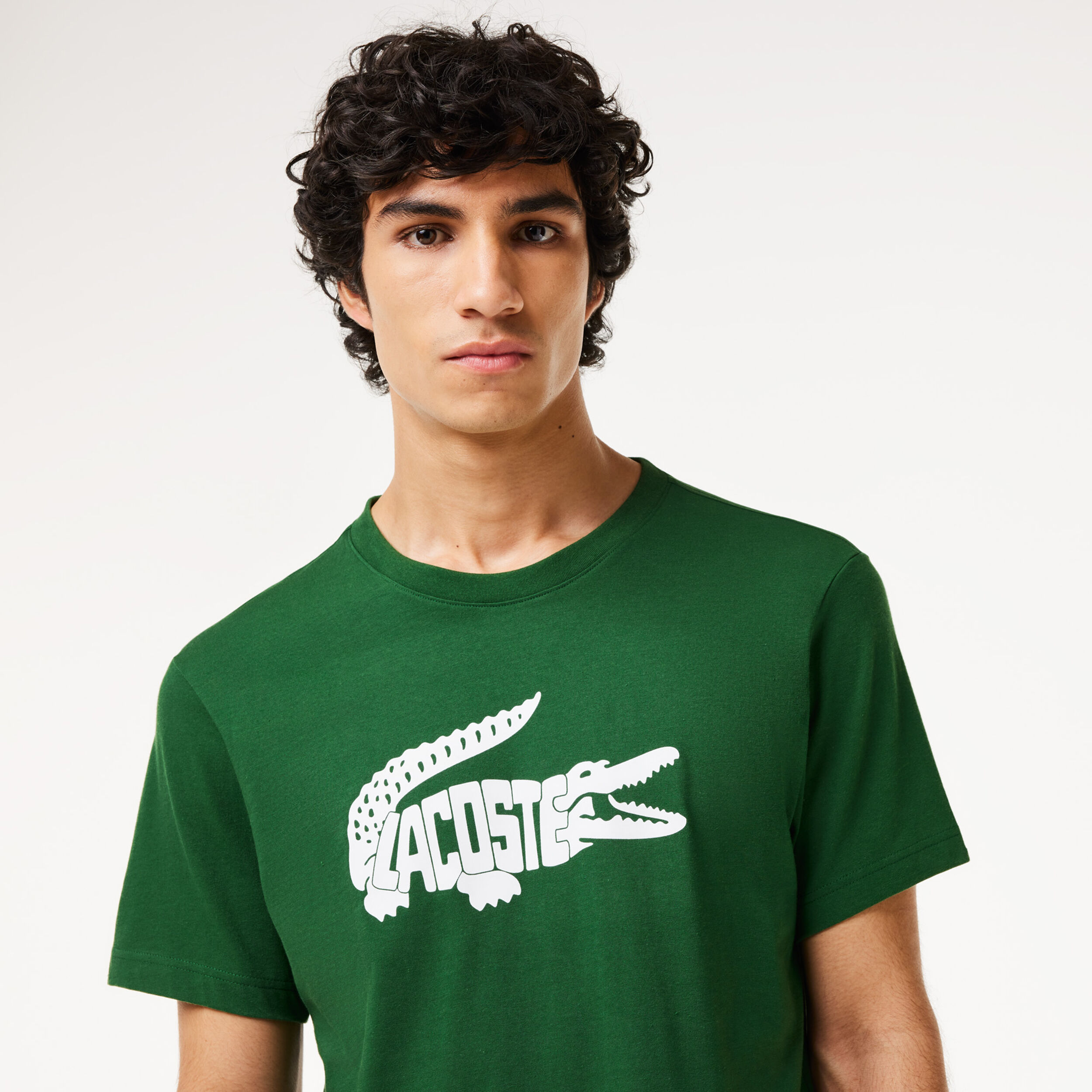 T Shirt Men Green White
