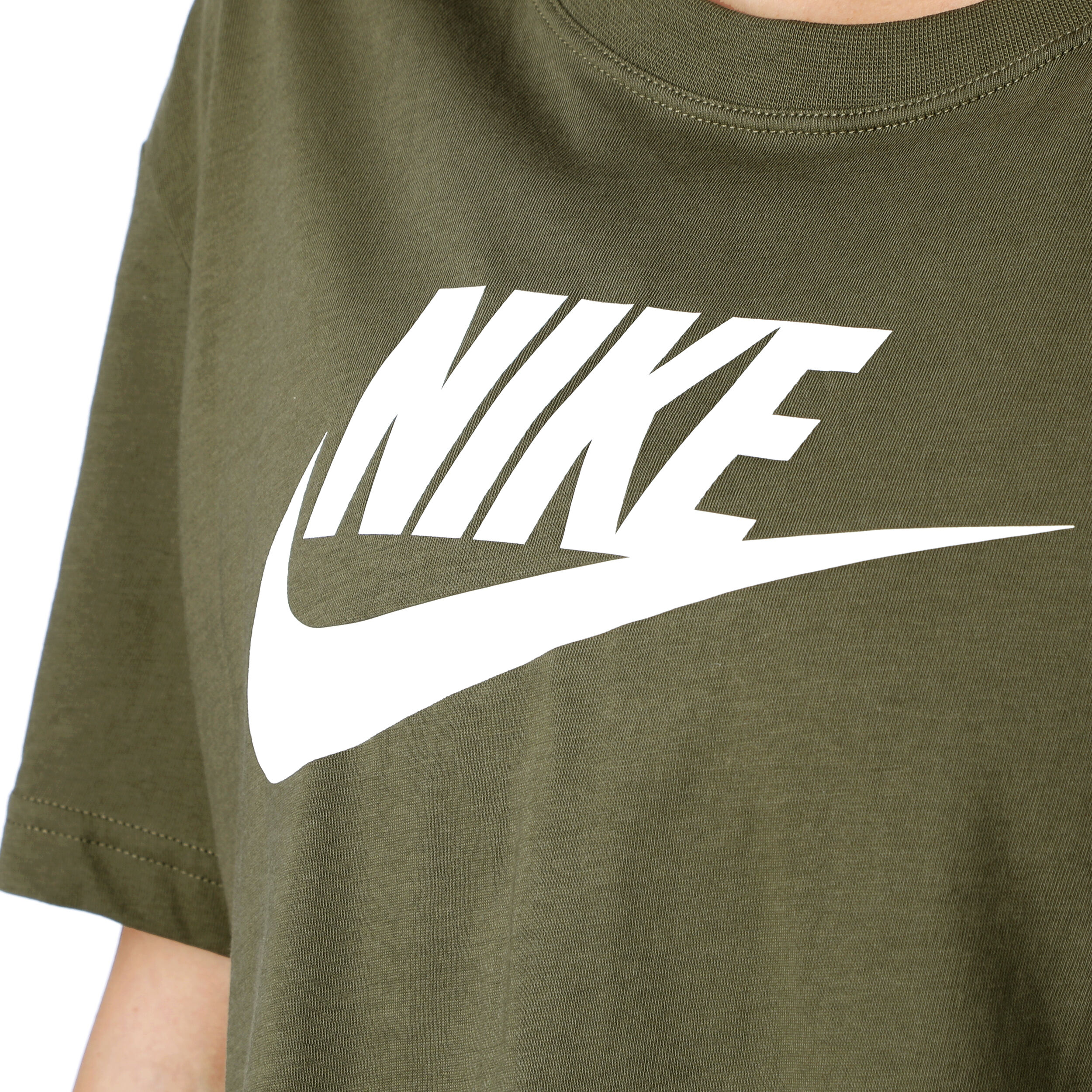 Olive green nike crop top hotsell