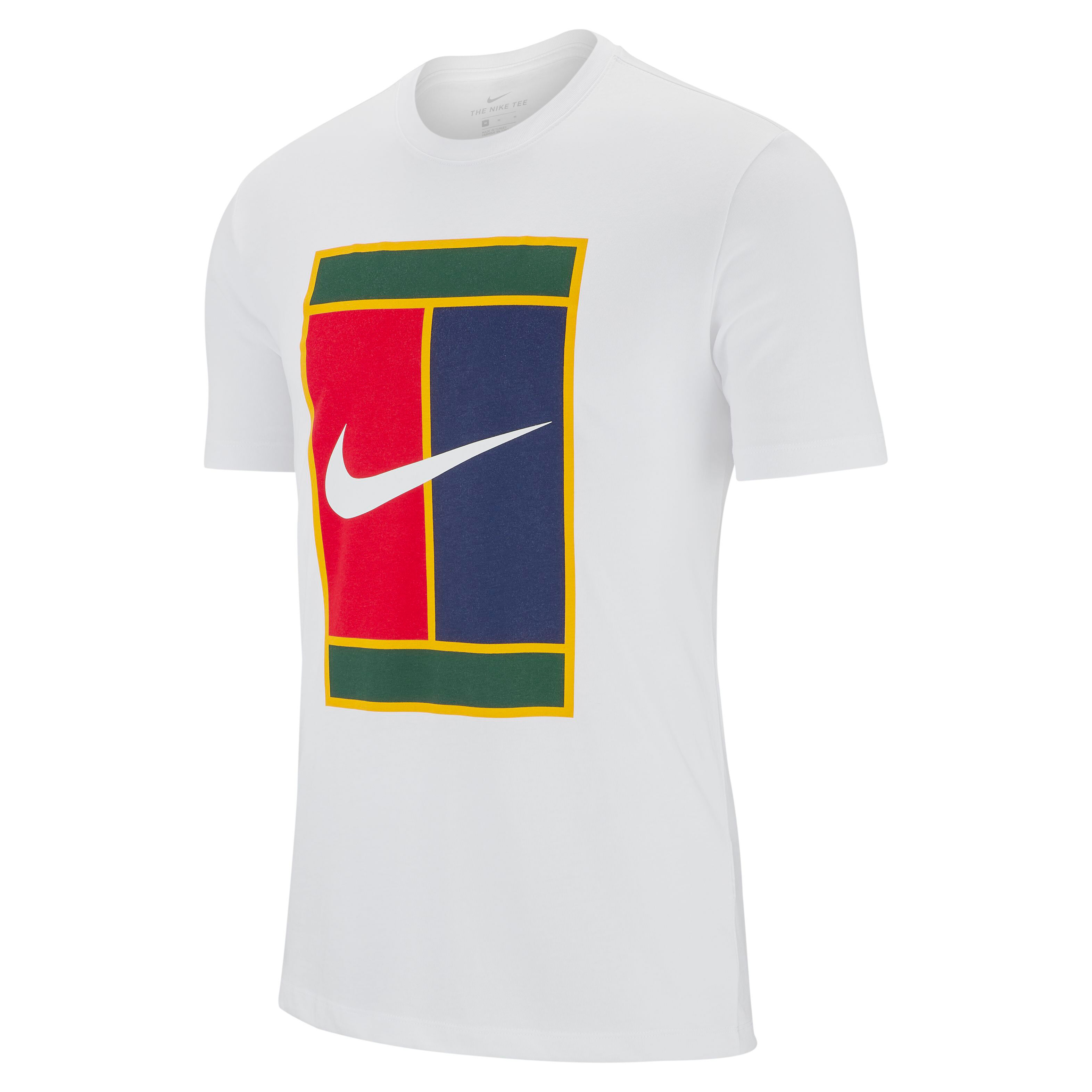 Buy Nike Court Heritage Logo T Shirt Men White Yellow online Tennis Point UK