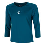 Quiet Please Tennis apparel Quiet Please 35913 Long sleeve Women-petrol, white