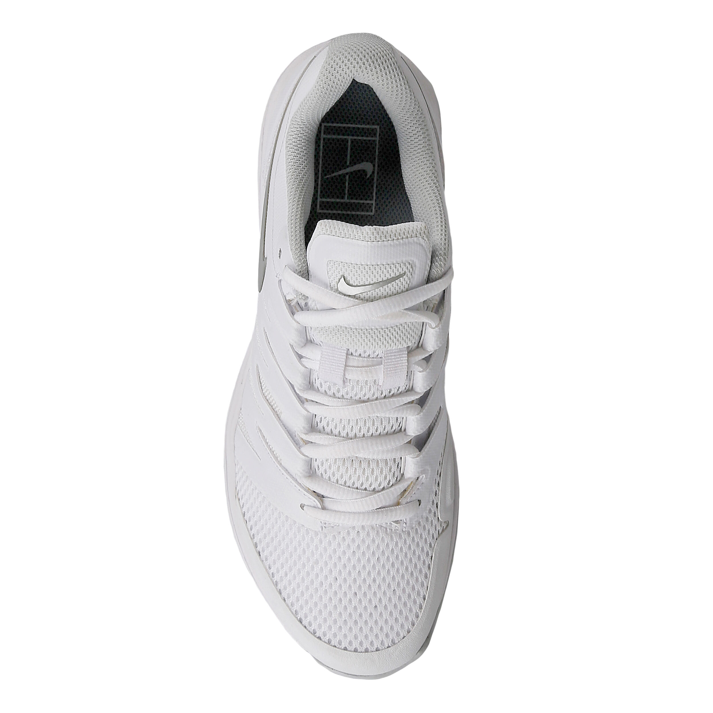 Women's air zoom prestige tennis shoes white and metallic silver discount