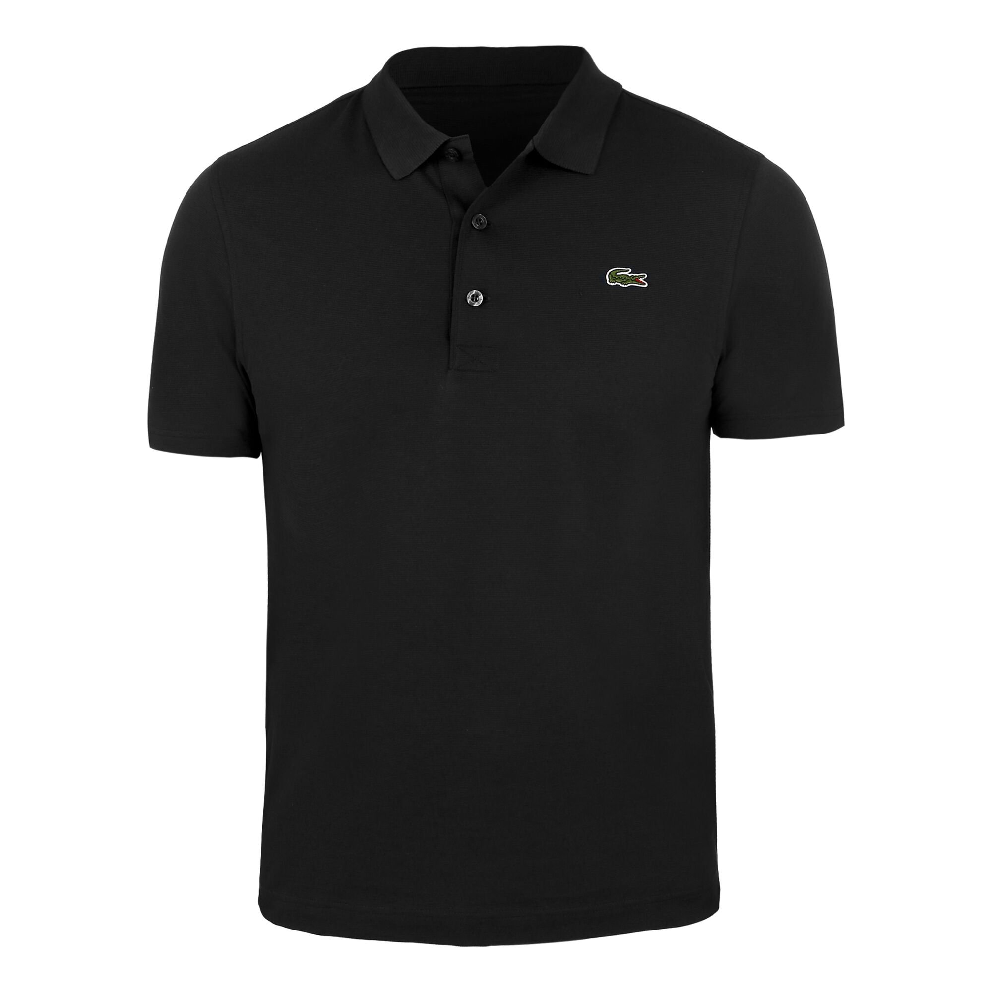 buy Lacoste Ribbed Collar Polo Men - Black, Green online | Tennis-Point