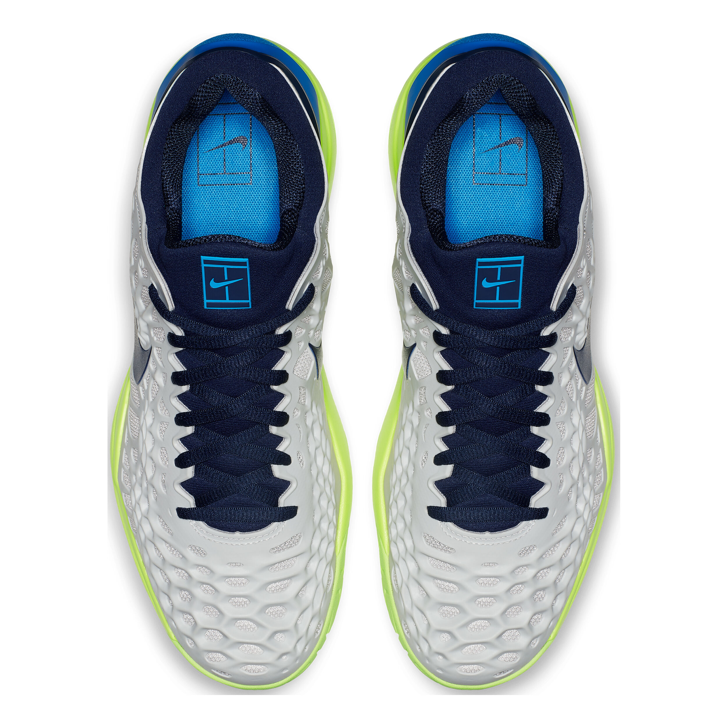Zoom Cage 3 All Court Shoe Kids Lightgrey Lime