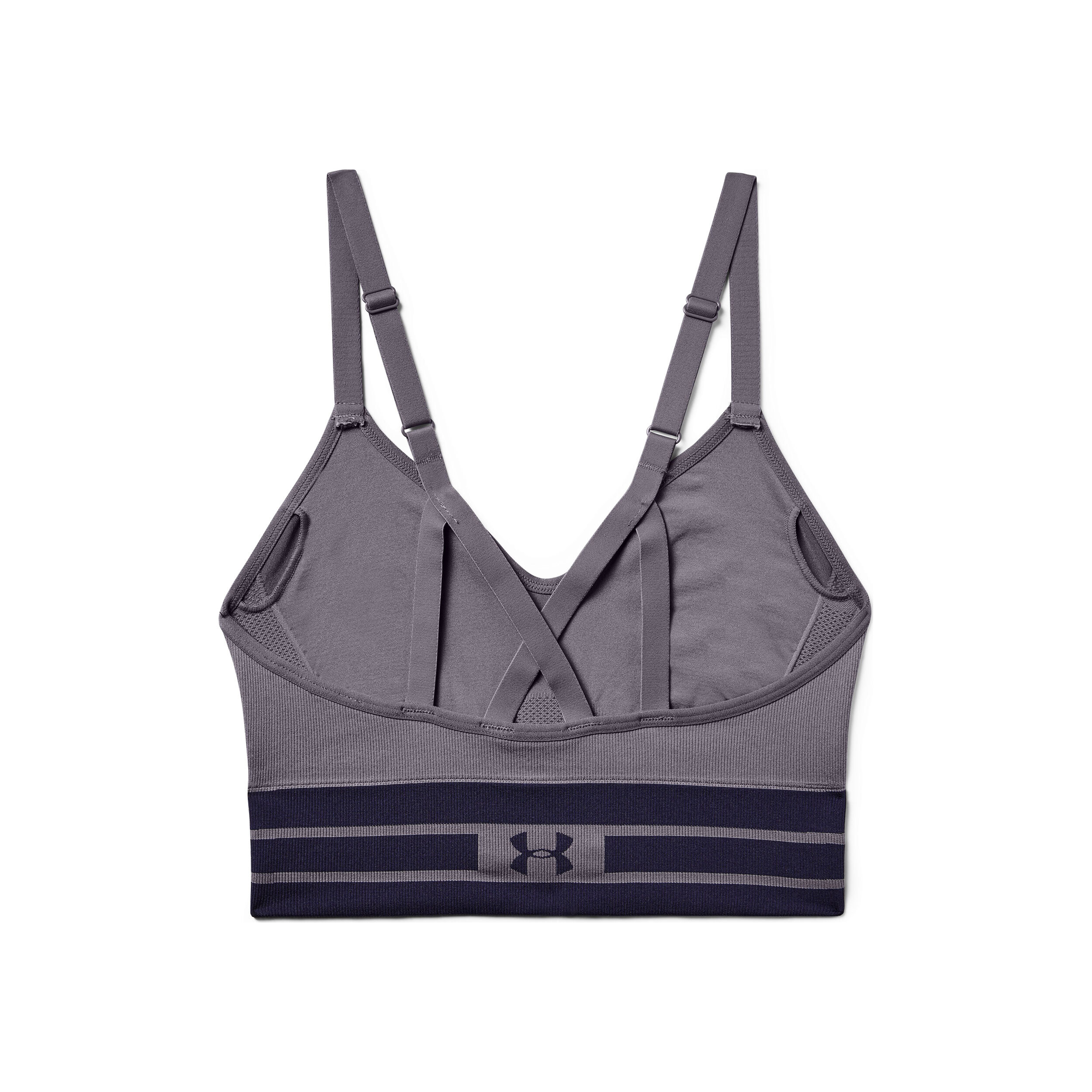 Seamless Longline Sports Bras Women Lilac Grey
