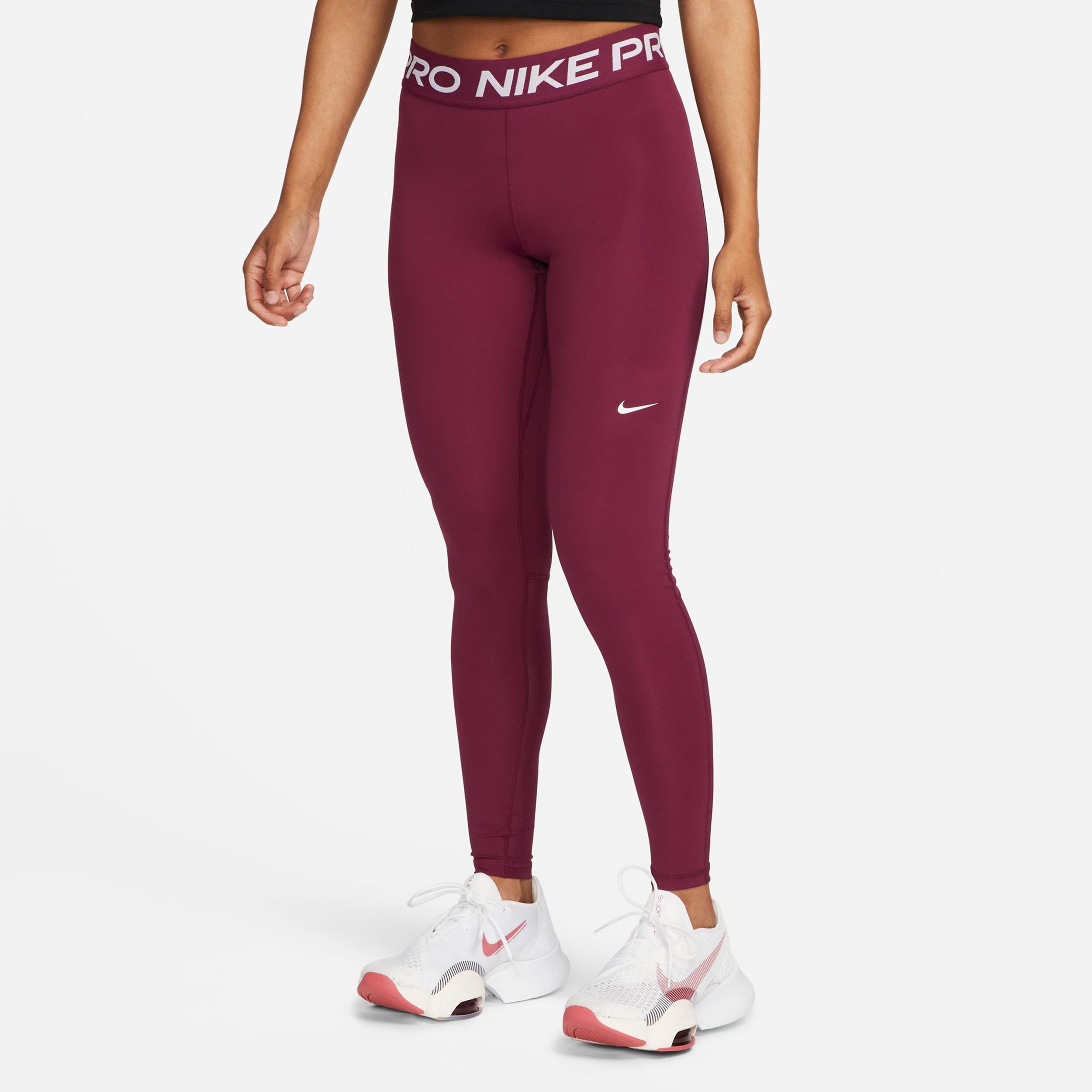 Burgundy nike pro leggings store