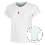 Quiet Please Clothing Quiet Please Wild Cross T-Shirt Women-White,Turquoise