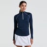 Solid Sun Protection Long Sleeve Women-Dark Blue