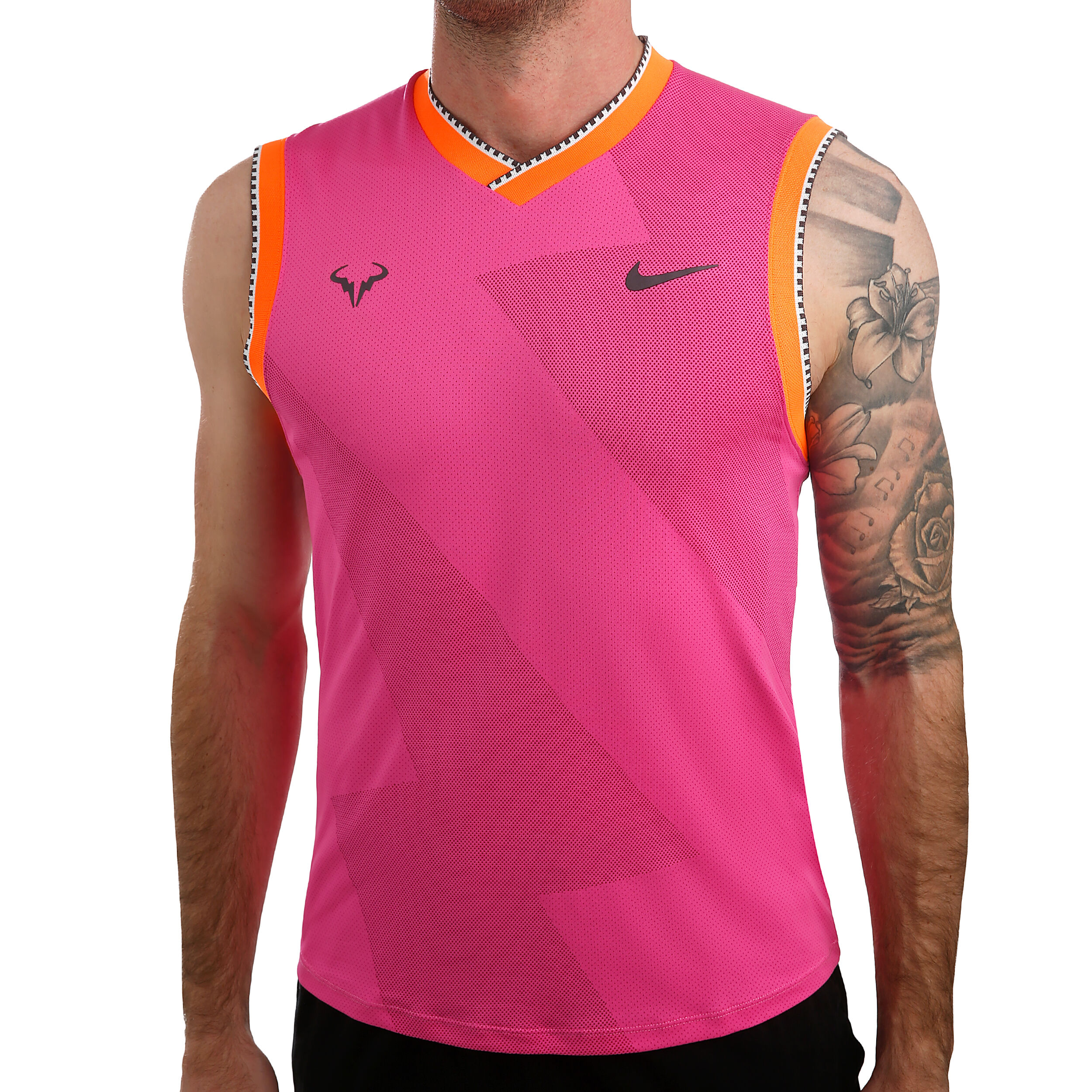 Rafael Nadal Court Aeroreact Tank Top Men Pink Grey