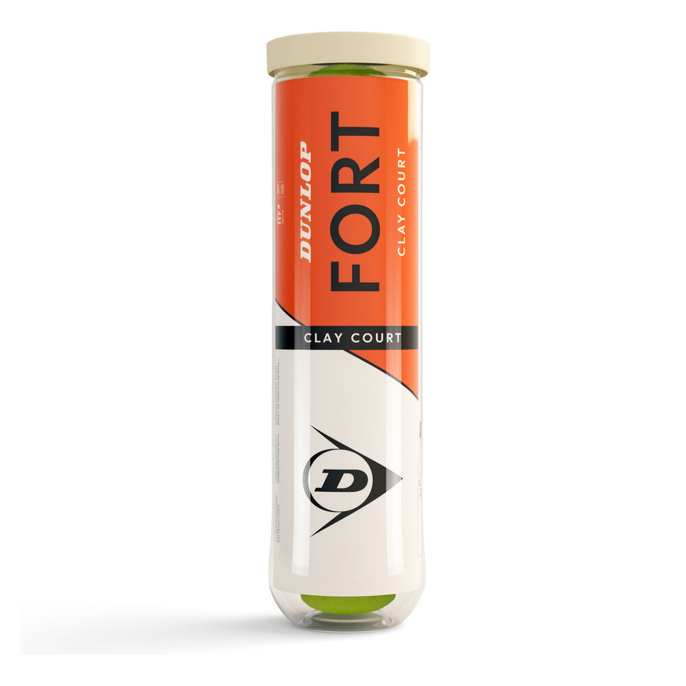 Photos - Tennis / Squash Ball Dunlop Fort Clay Court 4 Ball Tube 601613 