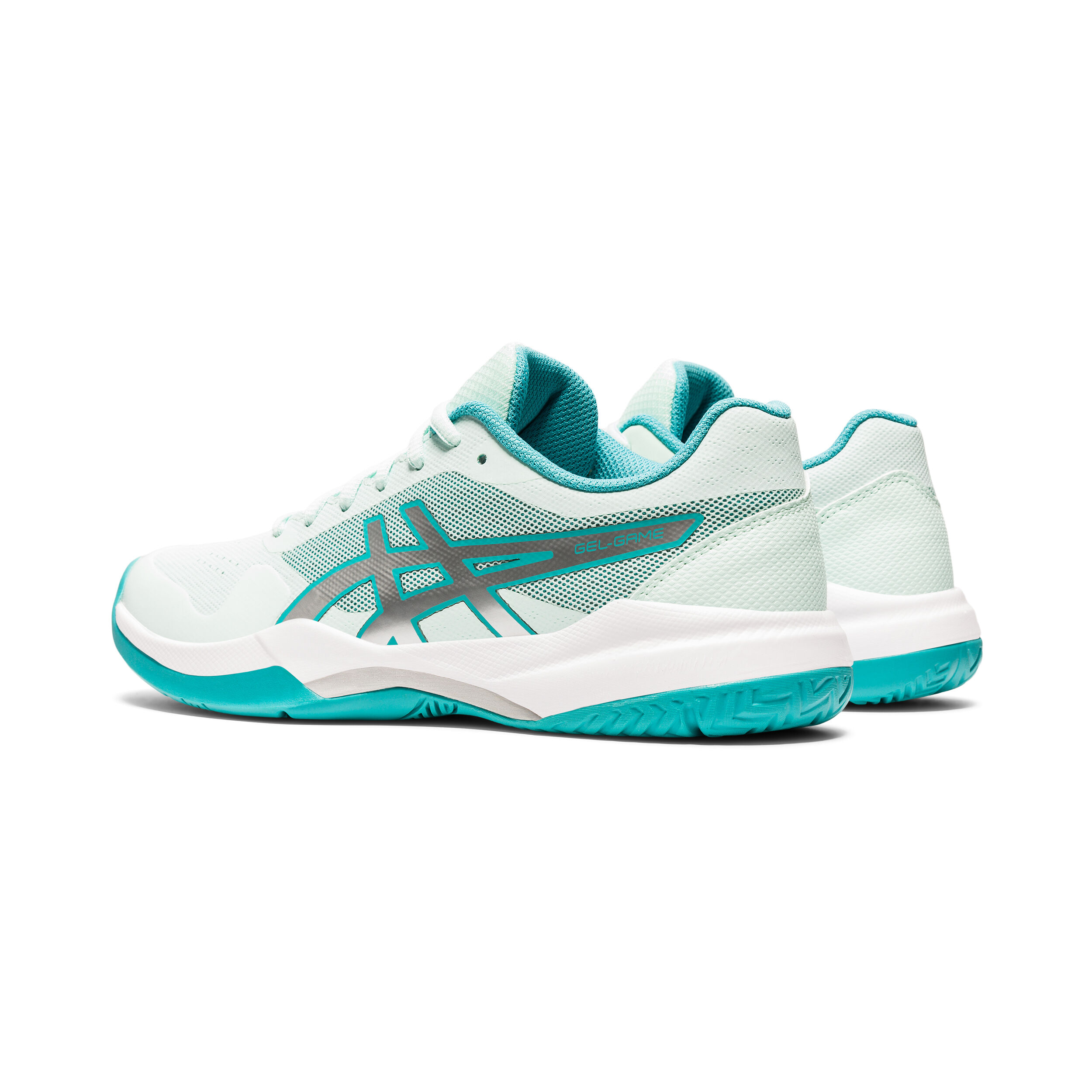 Gel Game 7 All Court Shoe Women White Turquoise