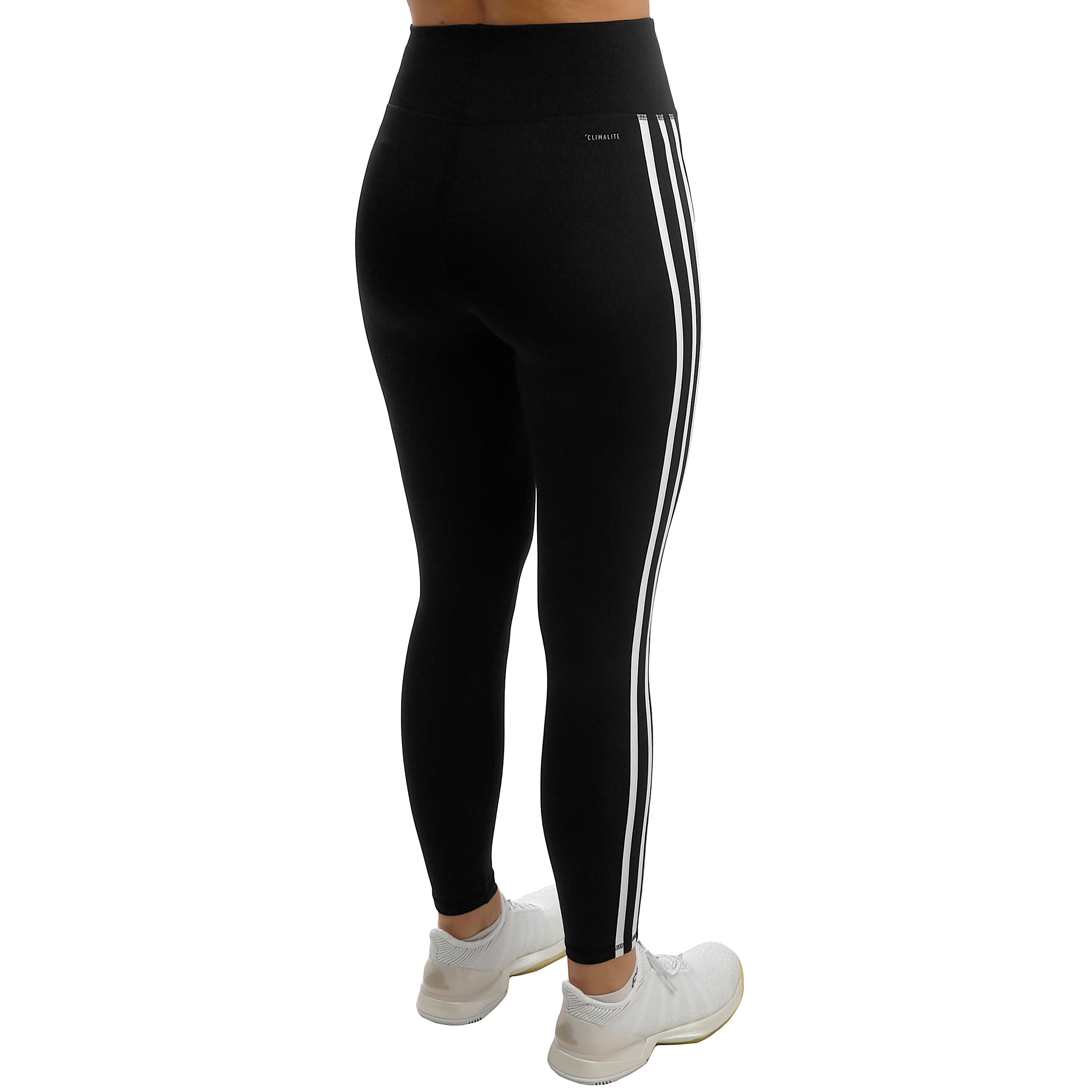 D2M High Rise 3 Stripes Tight Women Black White