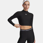 Under Armour Long sleeve Under Armour HeatGear Crop Mock Long sleeve Women-black, white