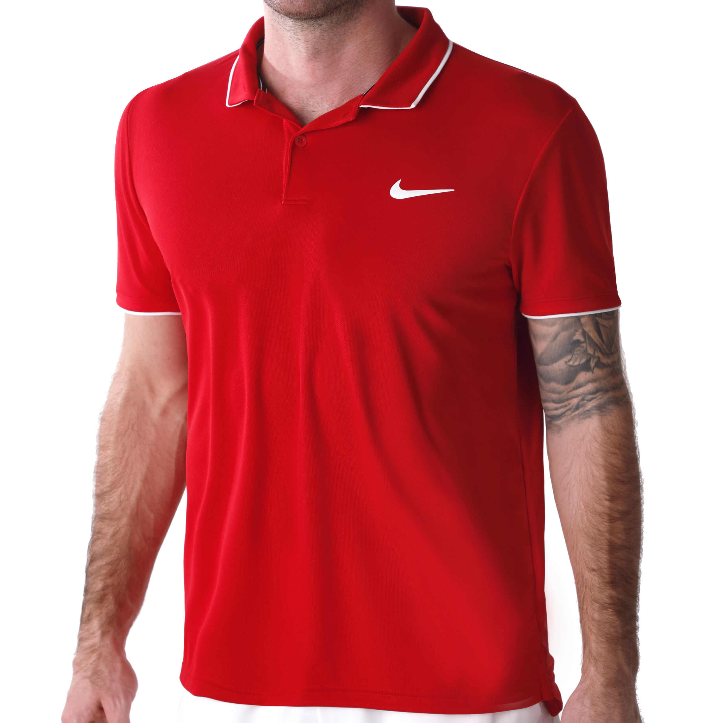 Red nike polo mens deals