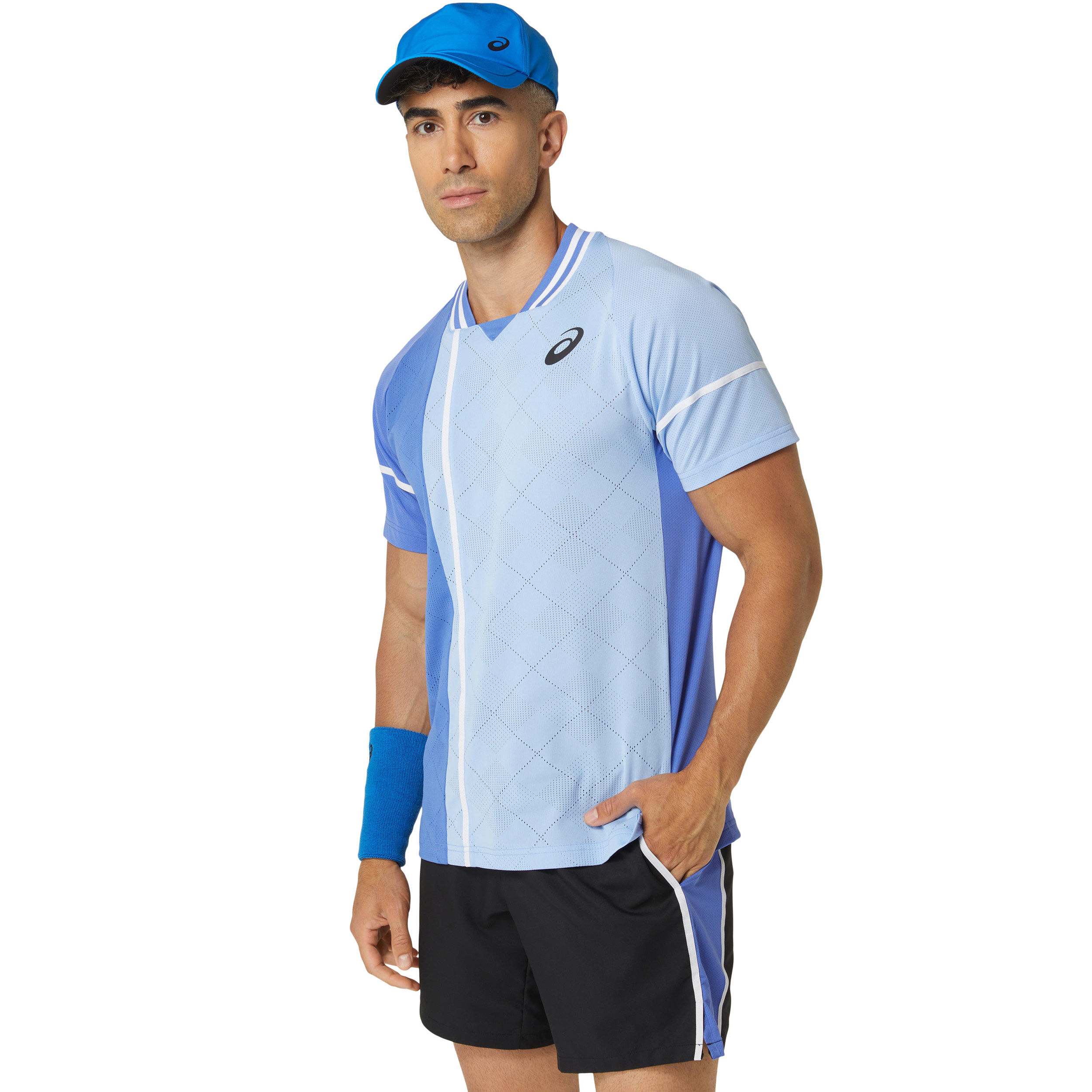 Buy ASICS Match ACTIBREEZE T Shirt Men Blue Light Blue online Tennis Point UK