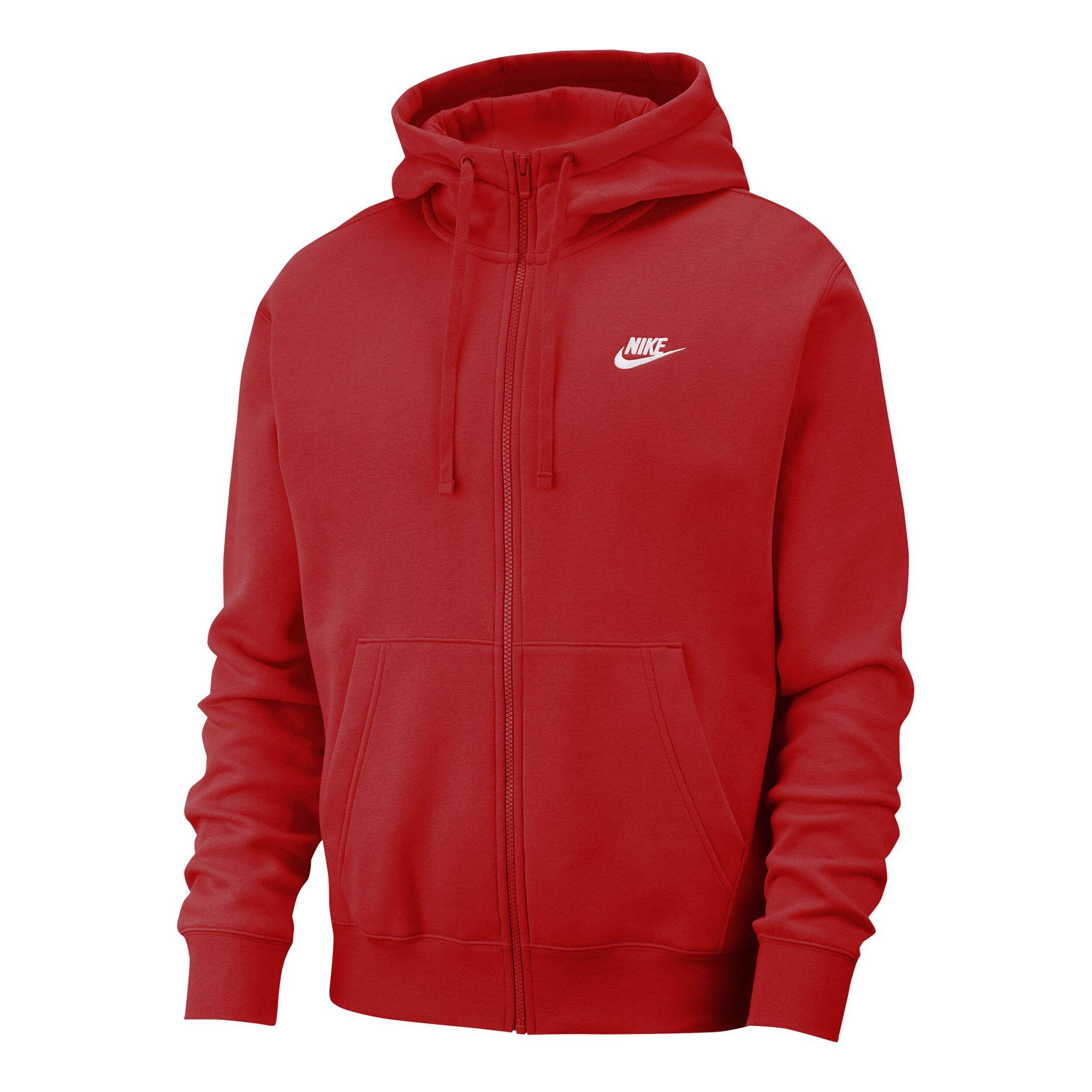 nike red zip hoodie