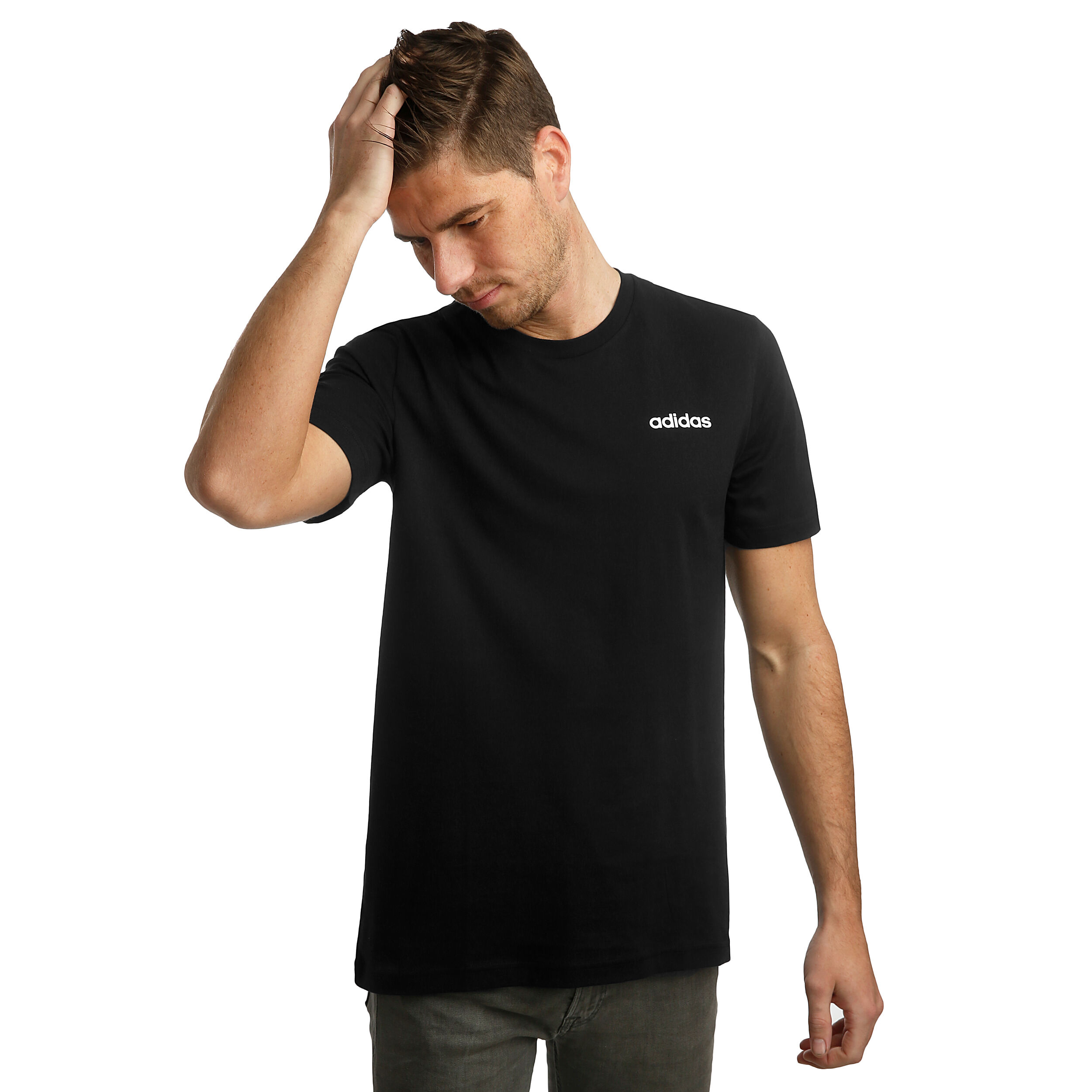 Essentials Plain T Shirt Men Black White