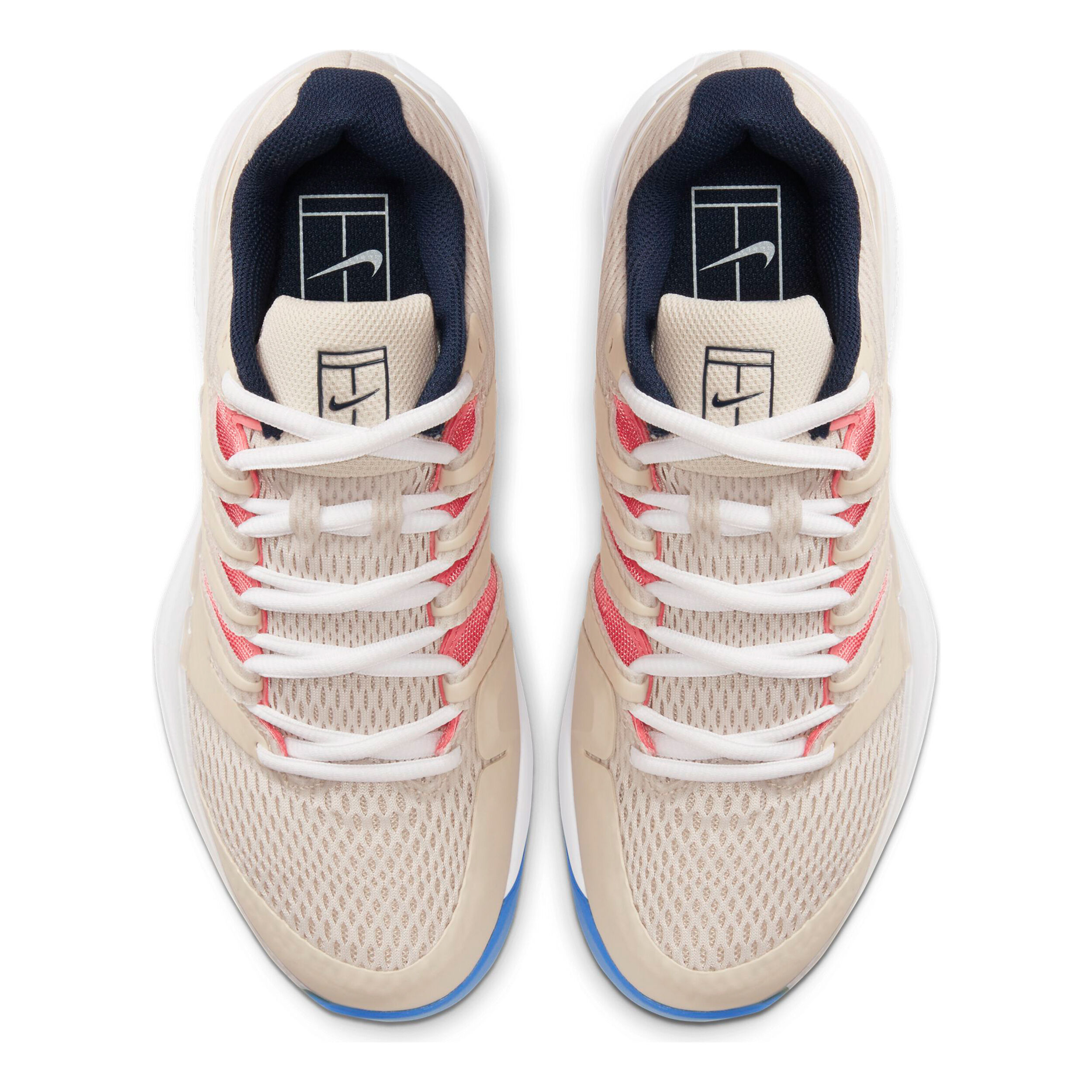 Air Zoom Vapor X All Court Shoe Women Cream Light Blue