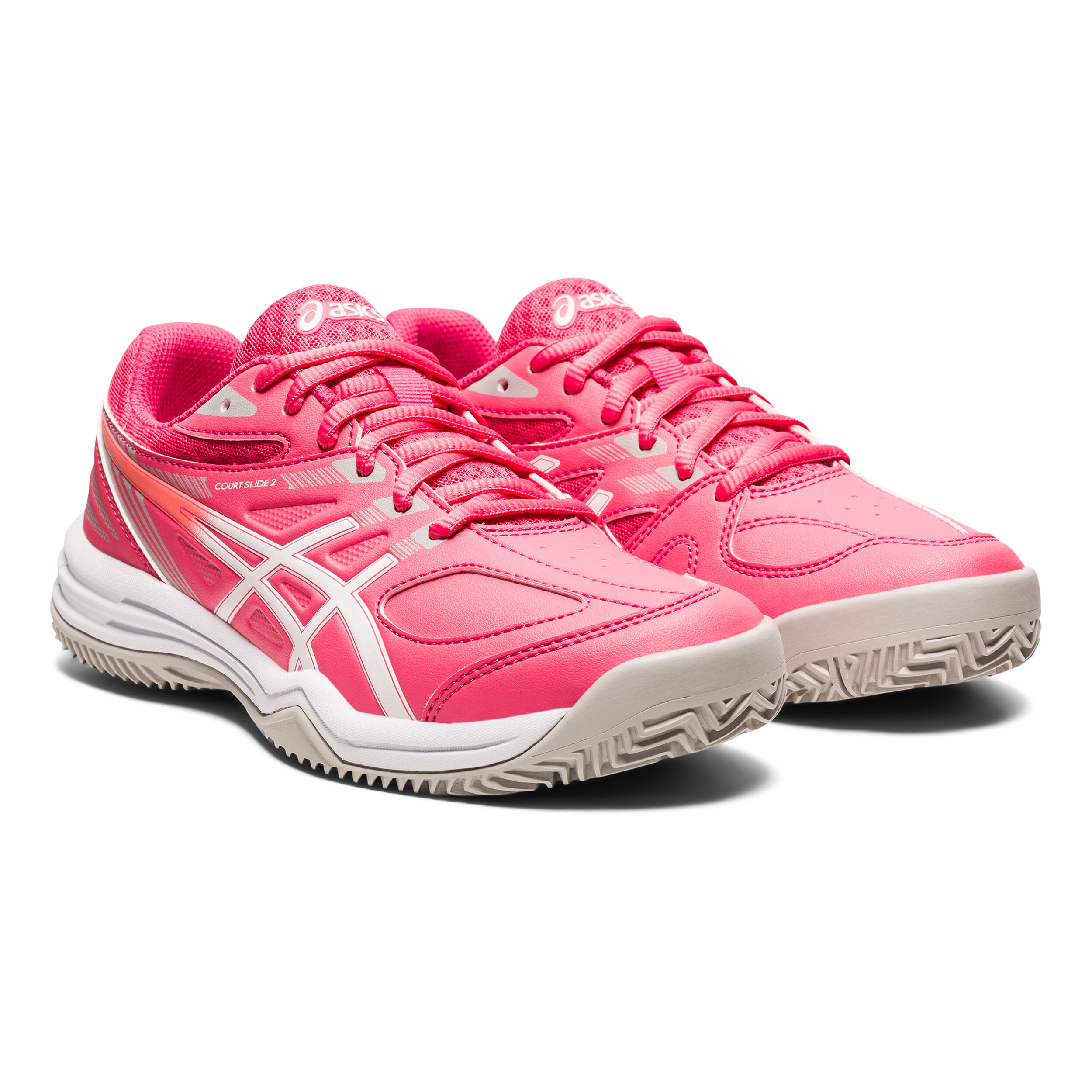 Court Slide 2 GS Clay Court Shoe Kids Pink White