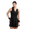 Crew V-Neck Dress Women-black