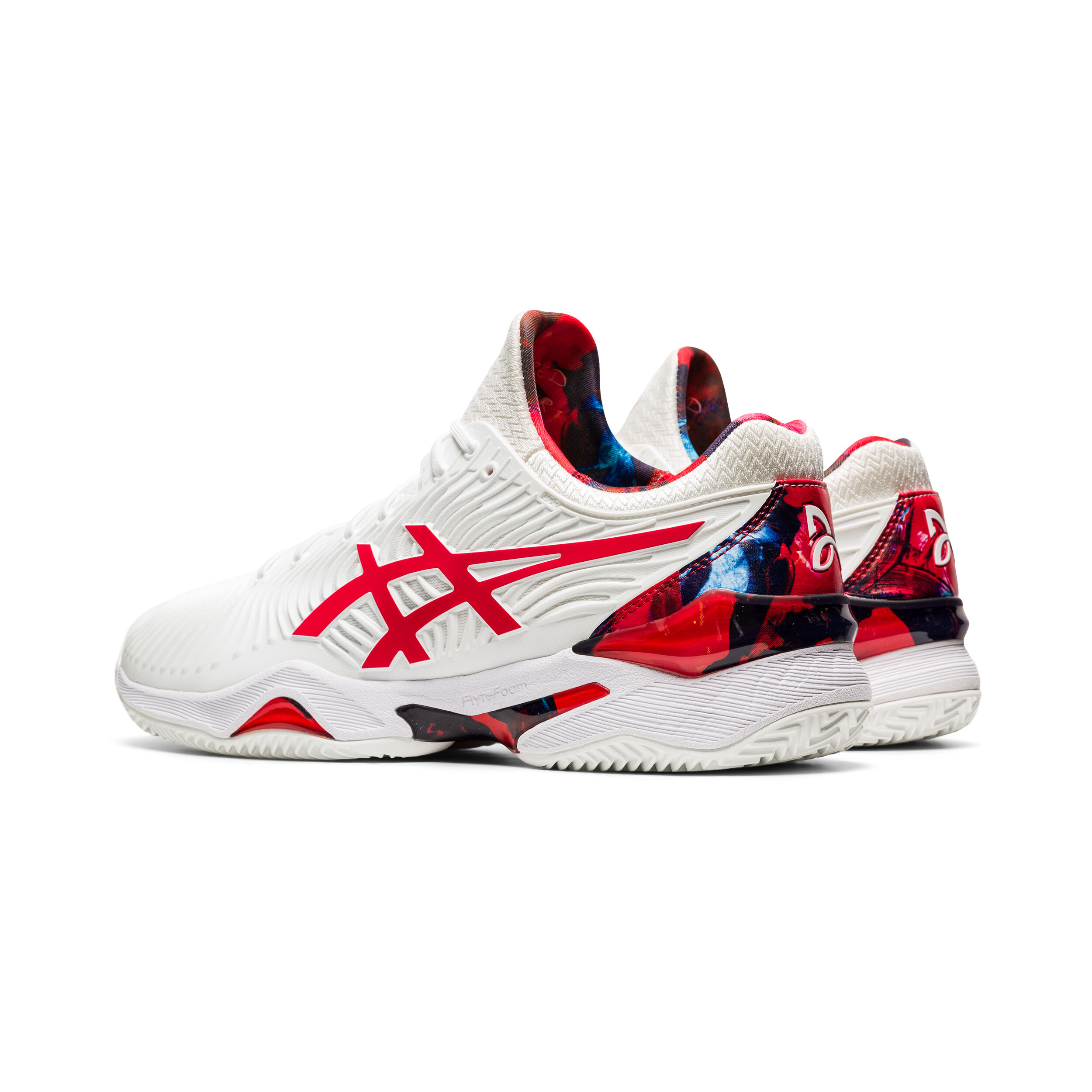 Court FF Novak Clay Court Shoe Men White Red