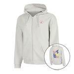 Quiet Please Zip Hoodie Quiet Please Joy Palm Court Zip Hoodie Women-lightgrey, pink