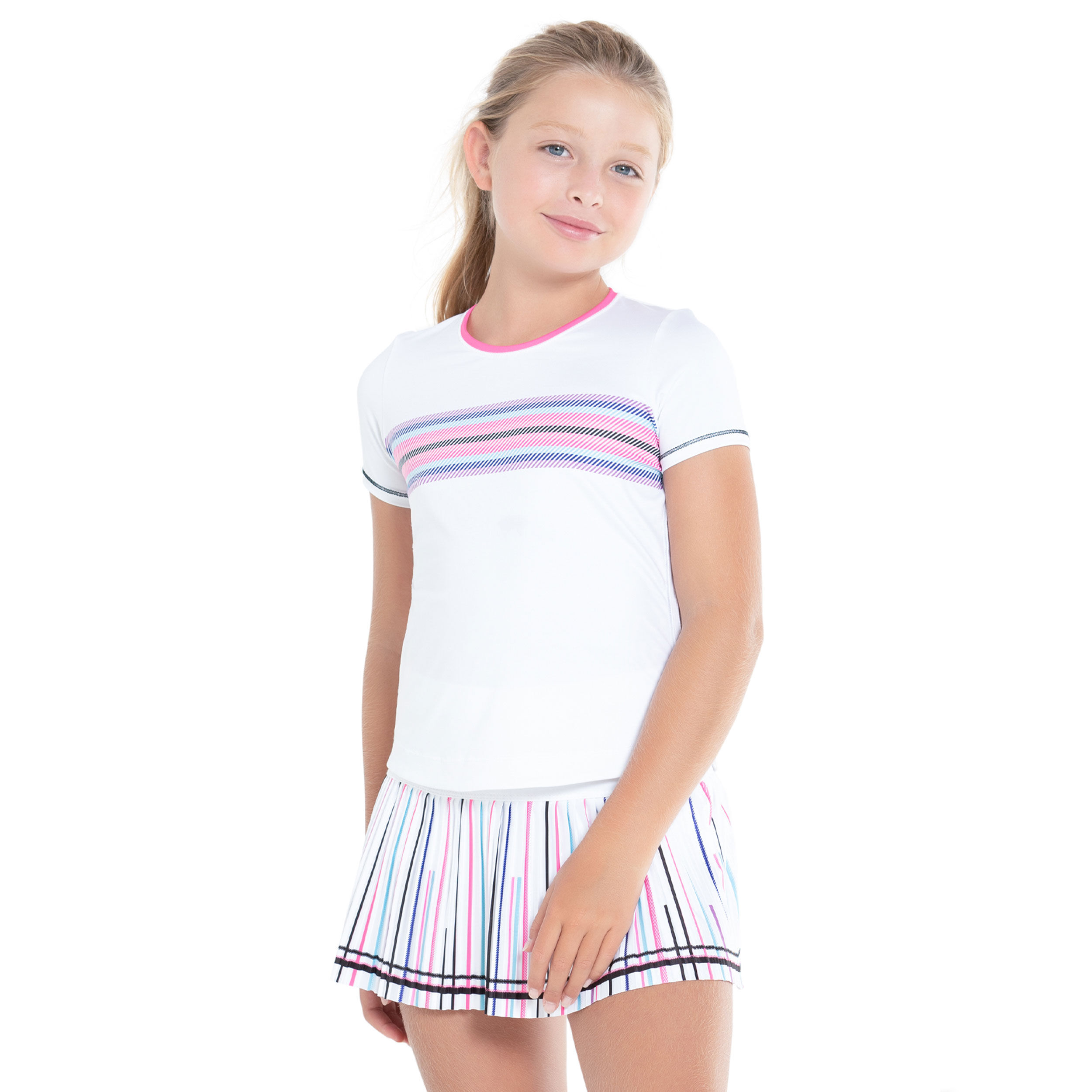Prep In My Step S S T Shirt Girls White Multicoloured