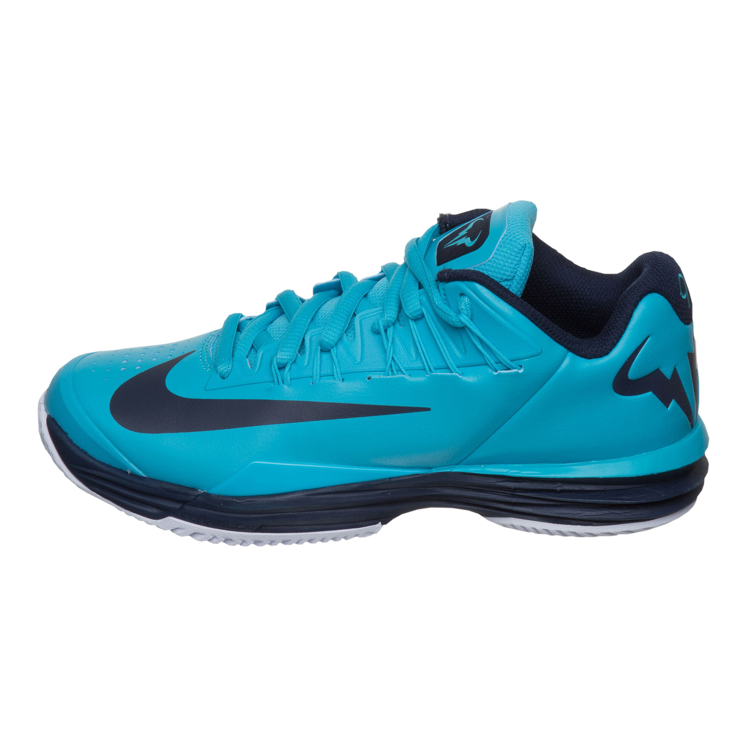 Rafael Nadal Lunar Ballistec 1.5 LG Quickstrike Limited Edition All Court Shoe Kids Turquoise Dark Blue