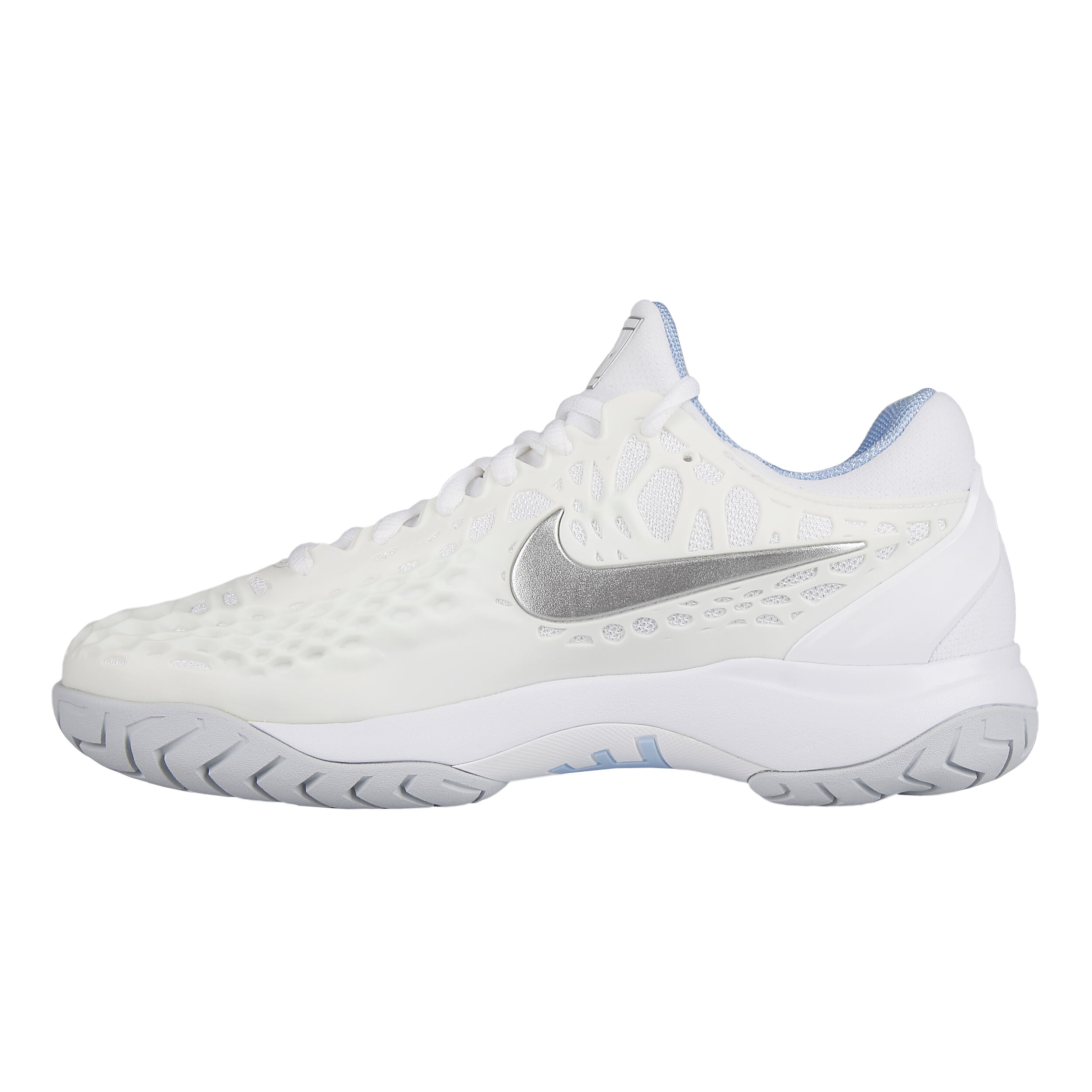 Zoom Cage 3 All Court Shoe Women White Silver