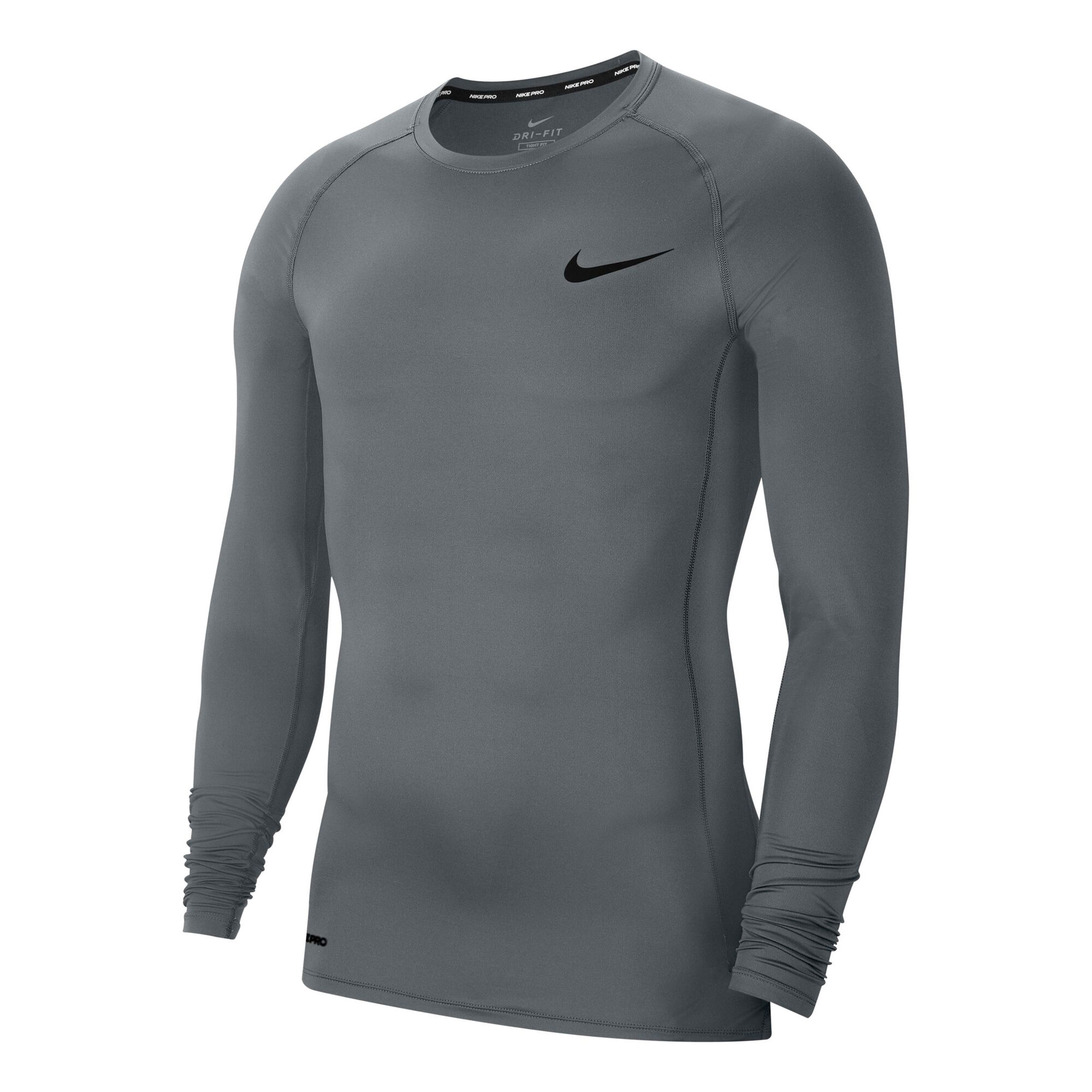 buy Nike Pro Long Sleeve Men - Grey, Black online | Tennis-Point