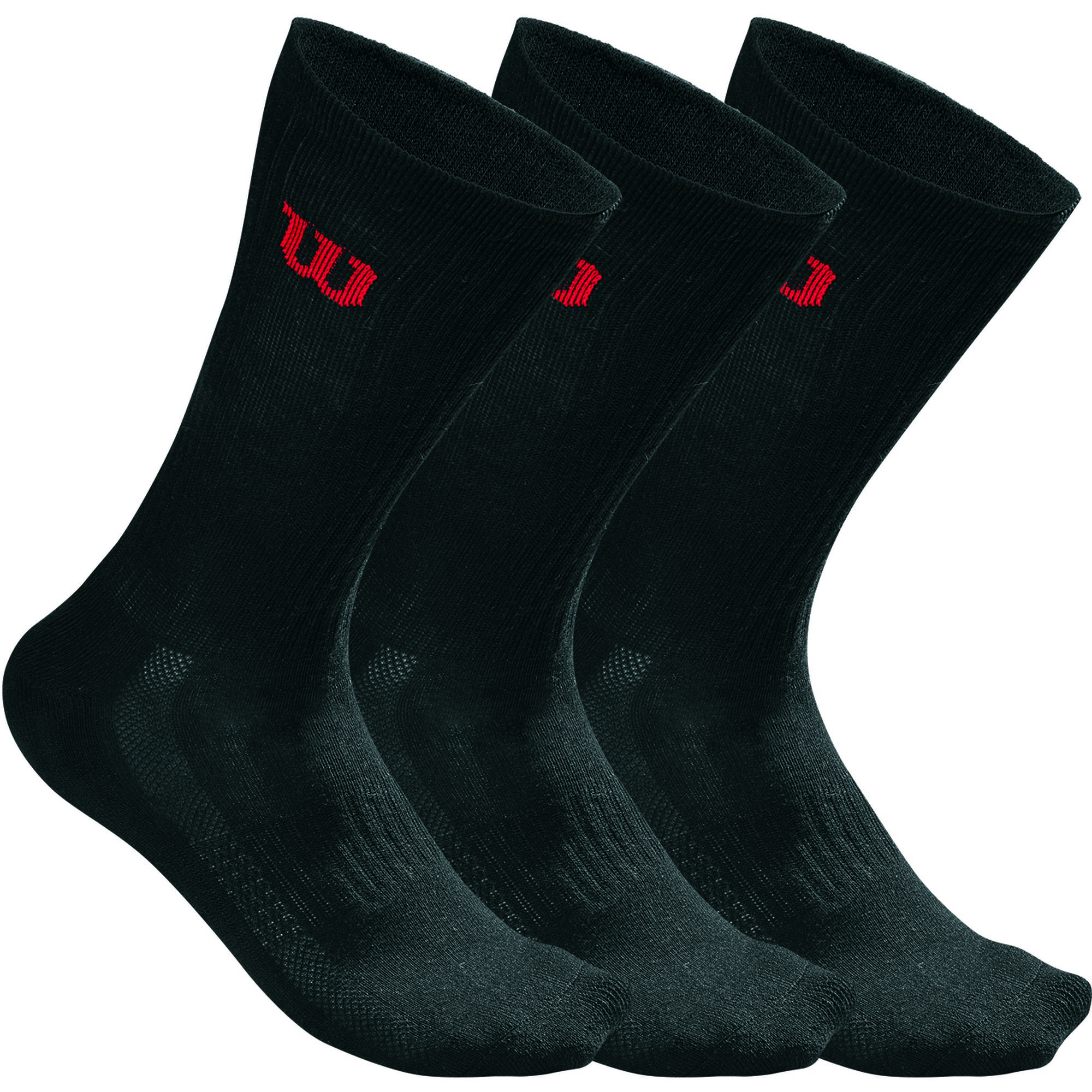 Buy Wilson Crew Tennis Socks 3 Pack Men Black, Red online | Tennis Point UK