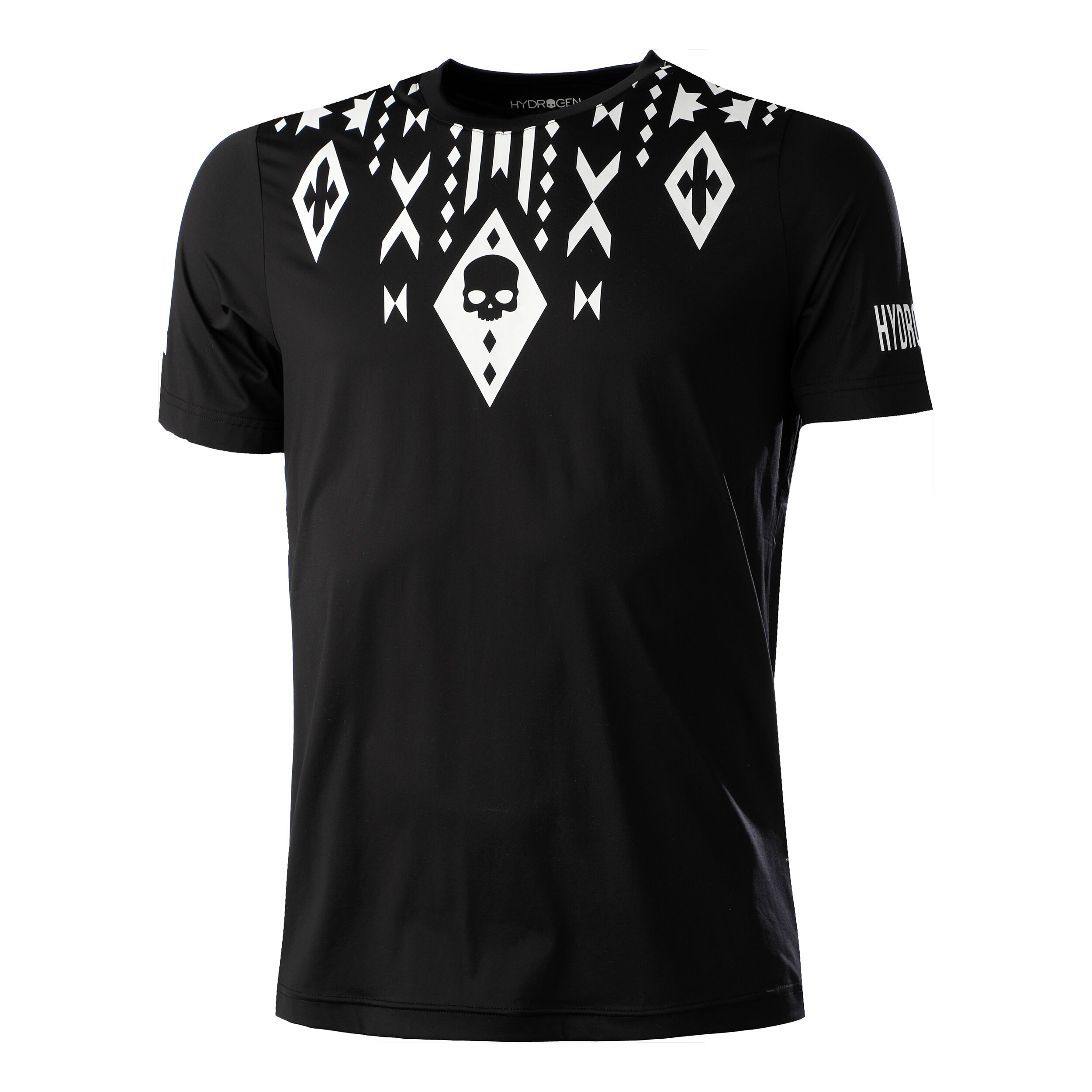 Tech Tribal T Shirt Men Black White