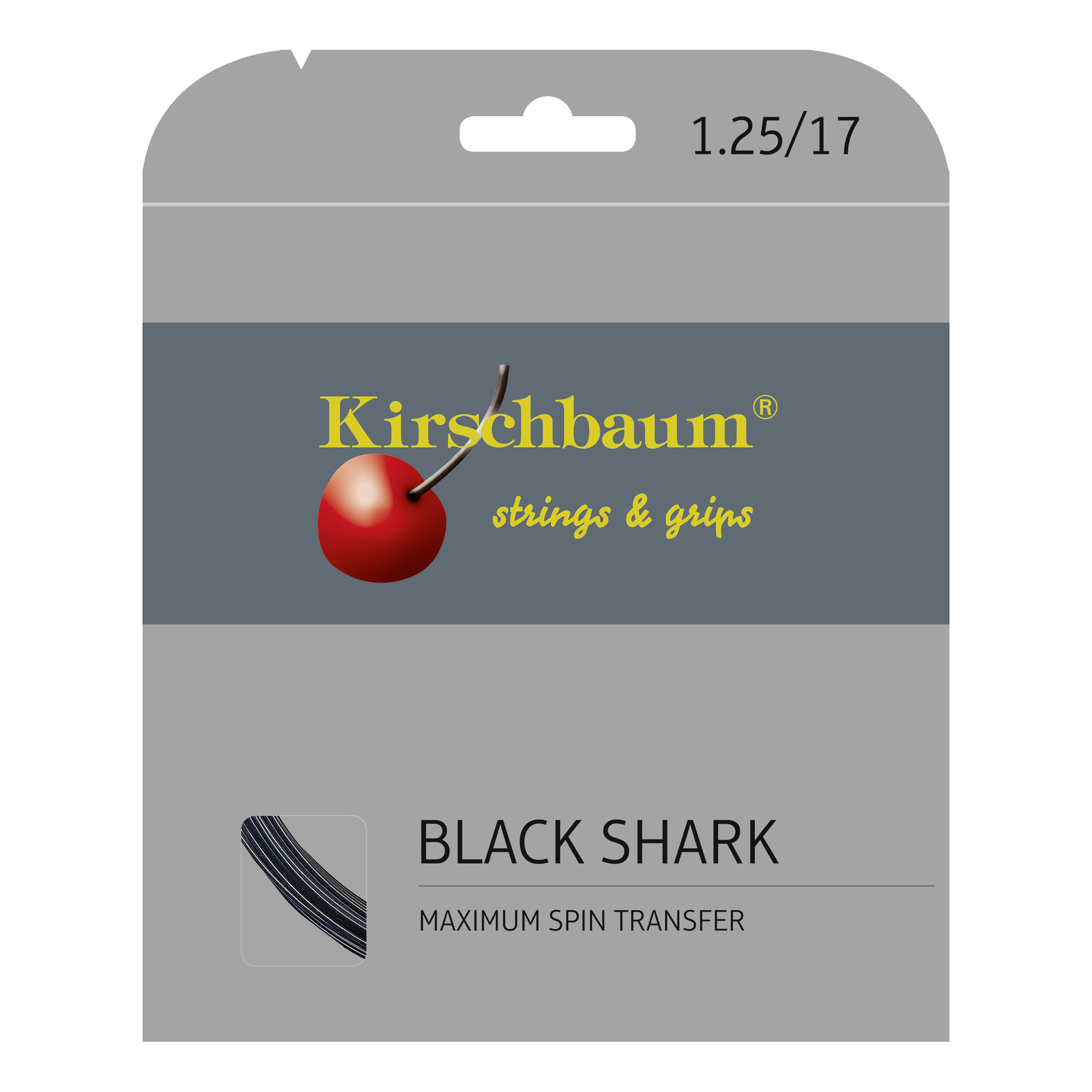 1.25 mm Kirschbaum Unisexs Max Power String Set-Black 