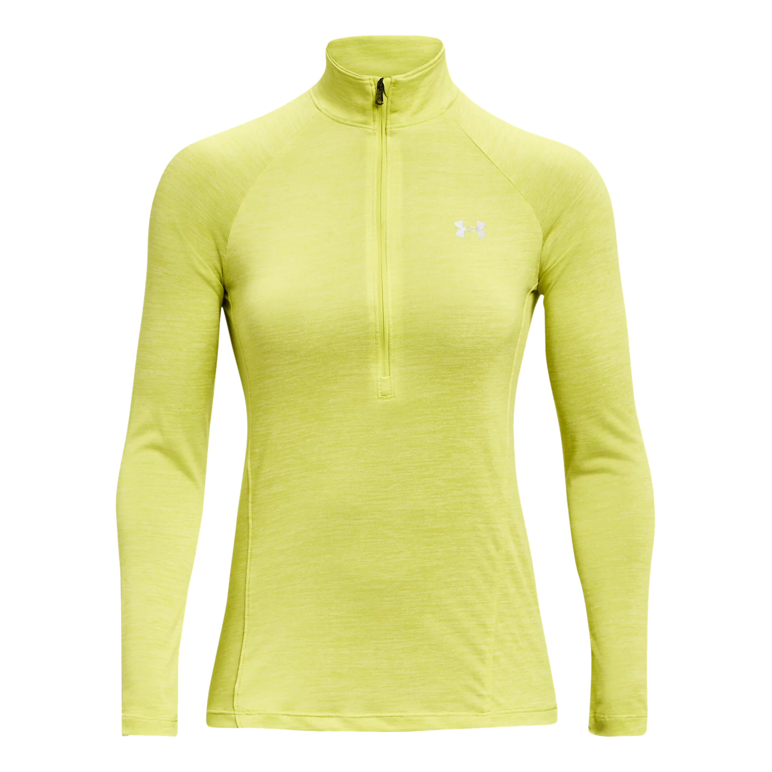 Tech Half Zip Twist Long Sleeve Women Neon Yellow