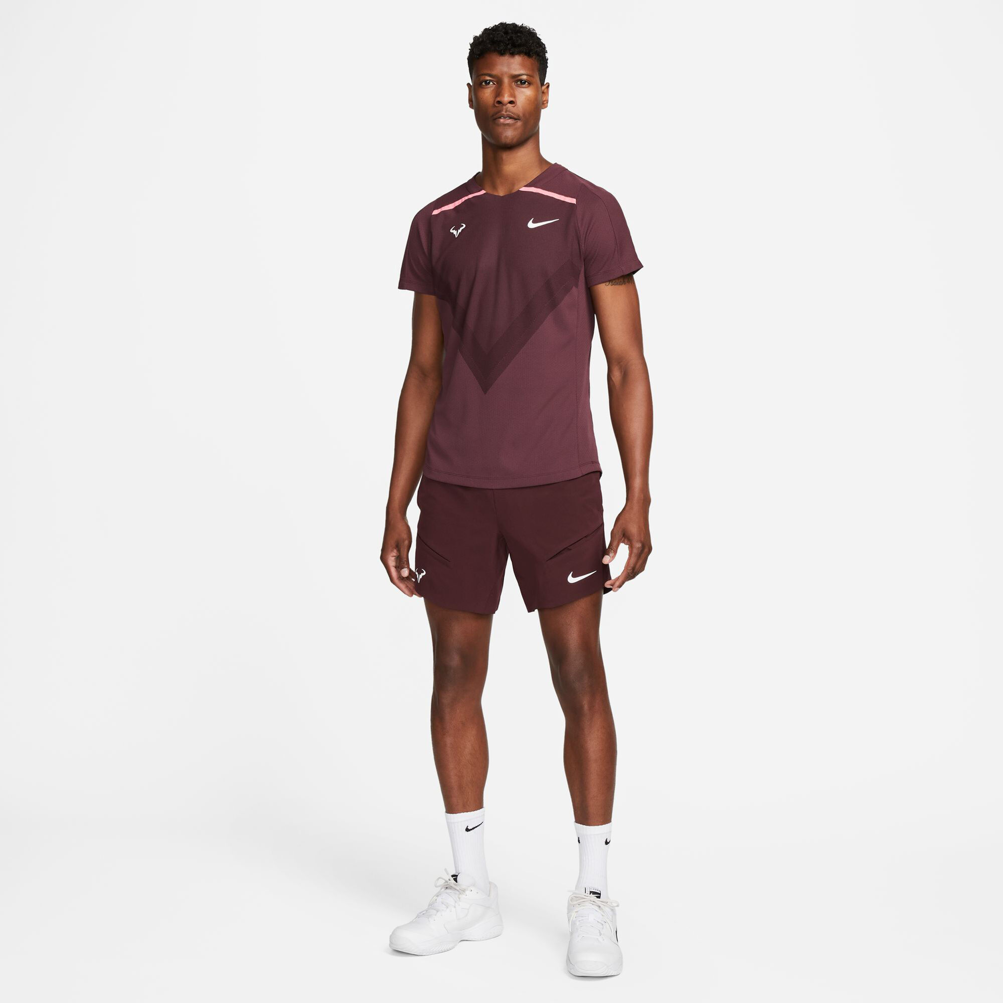 Buy Nike Dri-Fit Advantage Rafa T-Shirt Men Dark Red online | Tennis ...