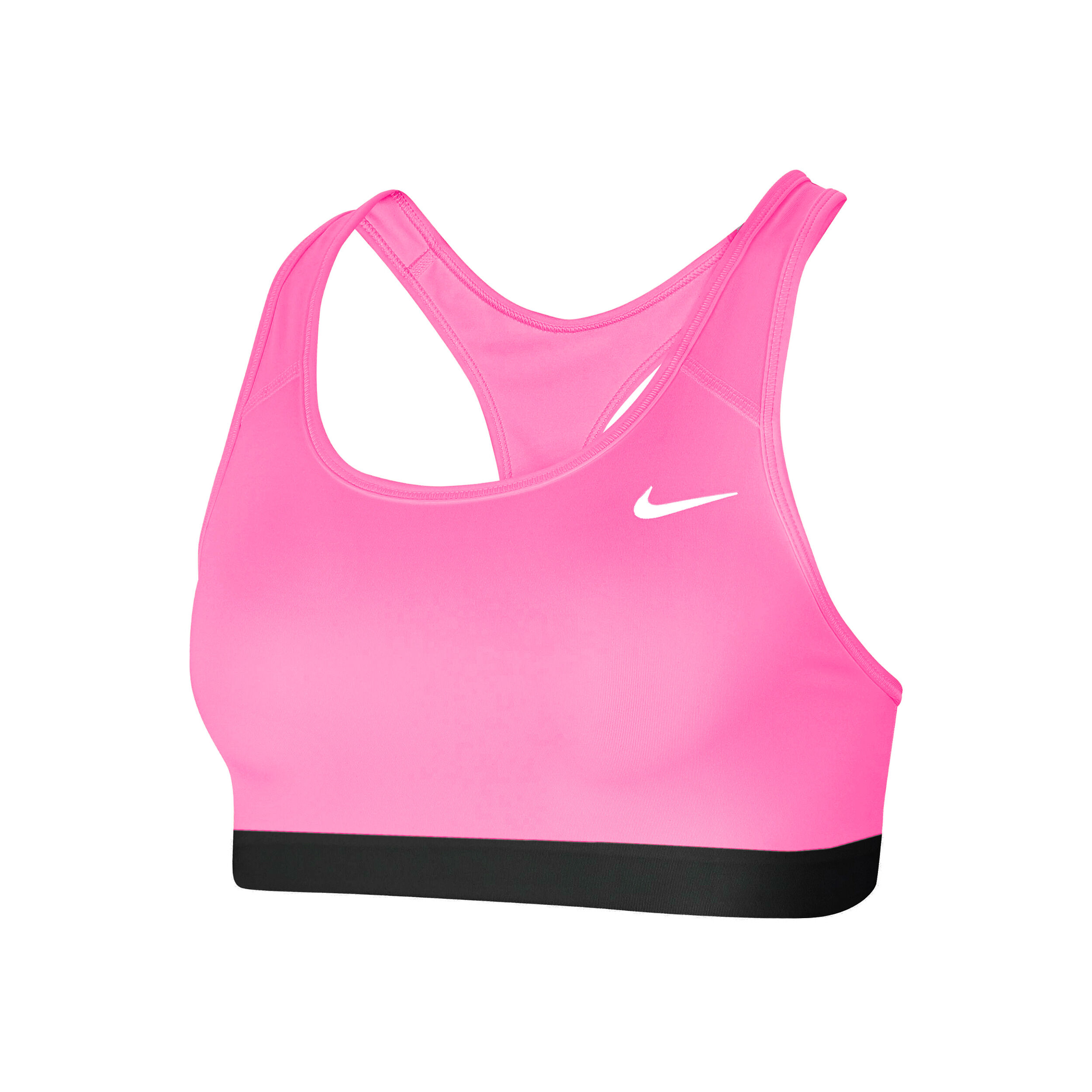 Pink and black sports bra top