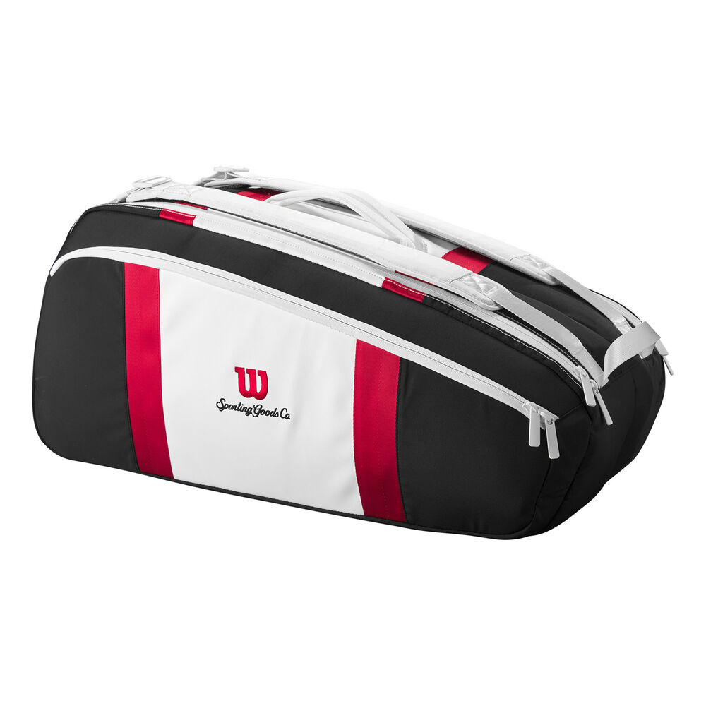 Wilson Pro Staff Courage Collection Racket Bag 9 Pack-Black,White black