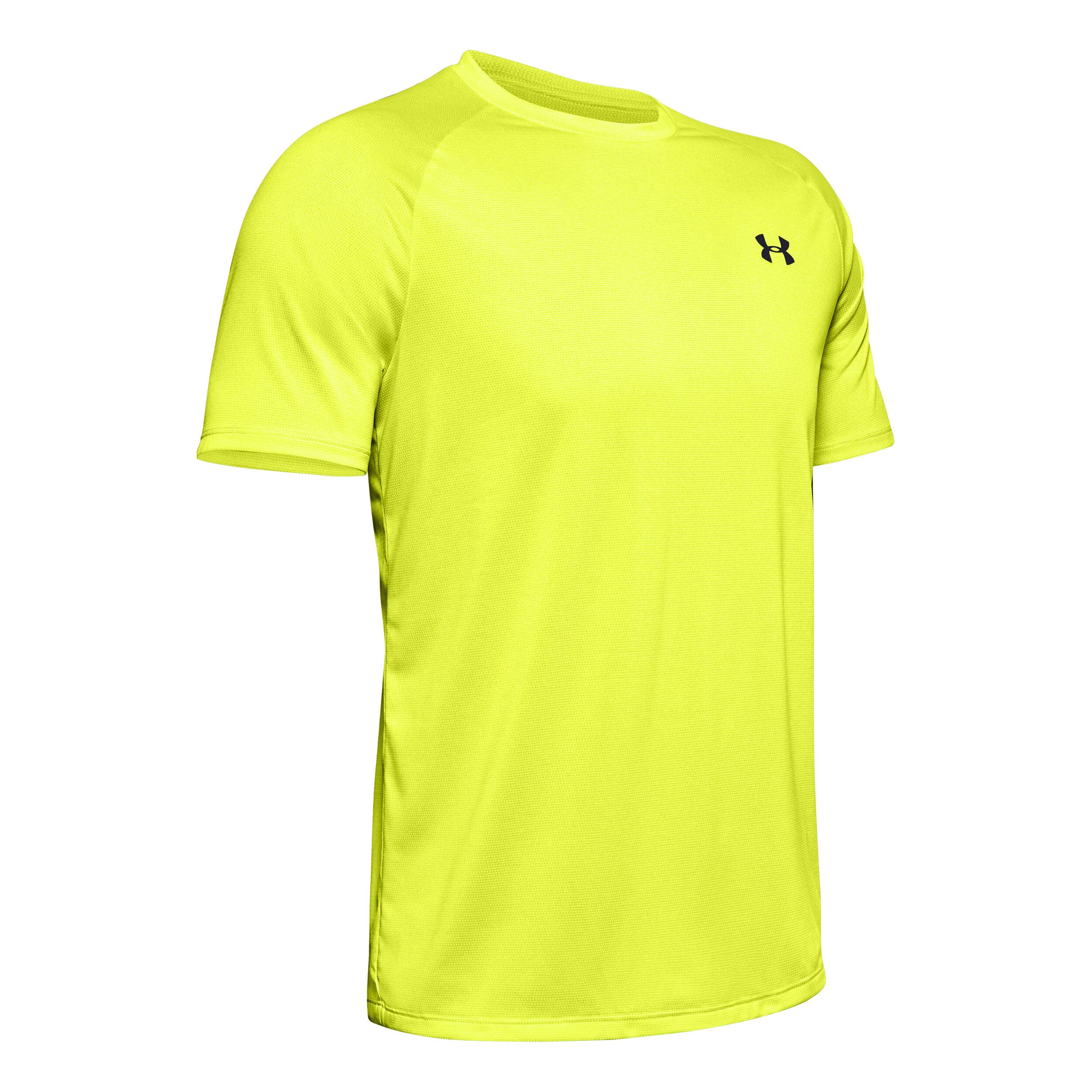Neon yellow under armour shirt top